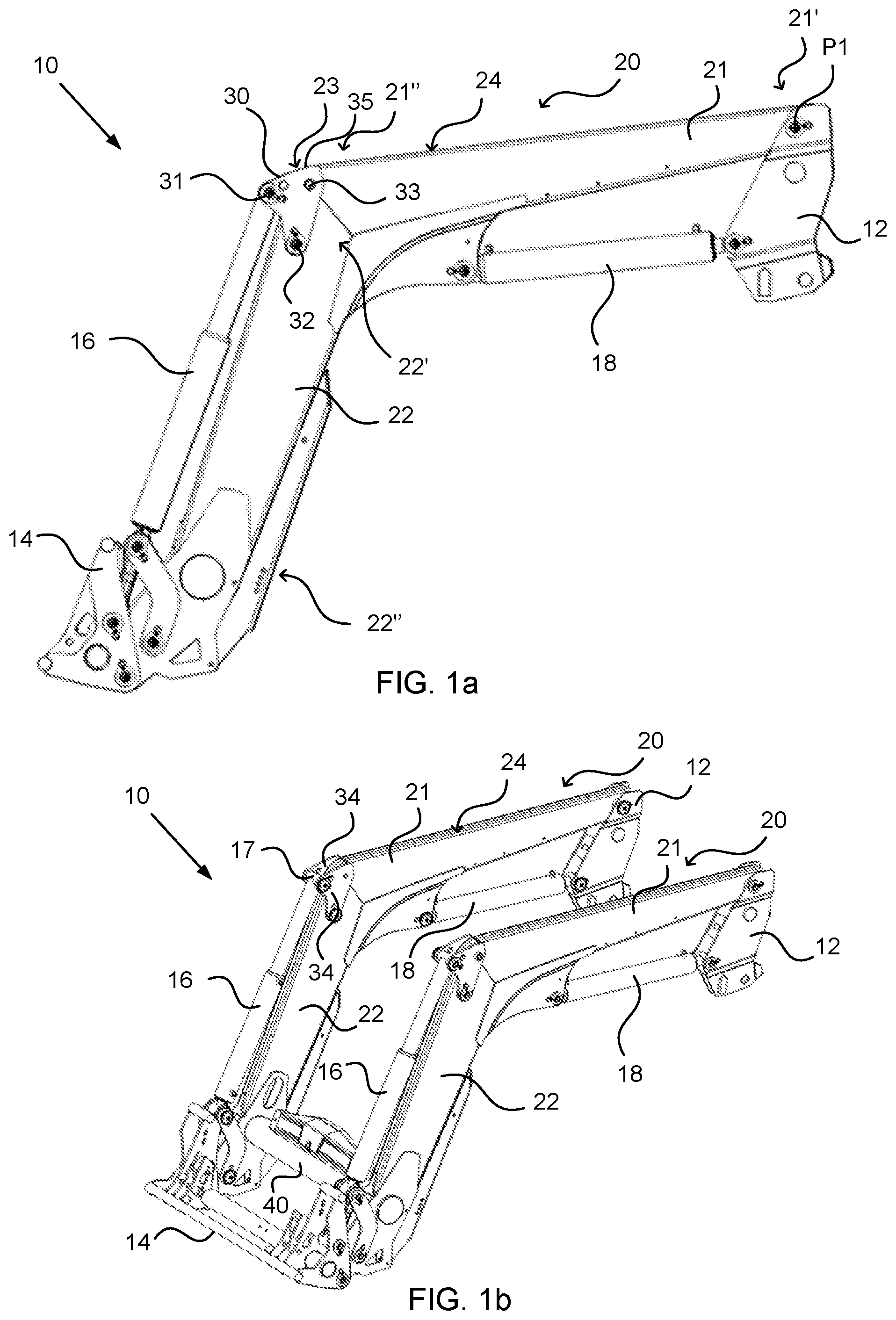 Patent US12104346 — Front loader for a working vehicle and a working vehicle — Figure 1
