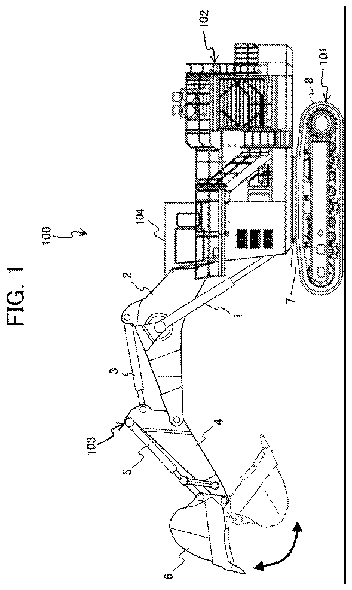 Patent US12104349 — Construction machine — Figure 1