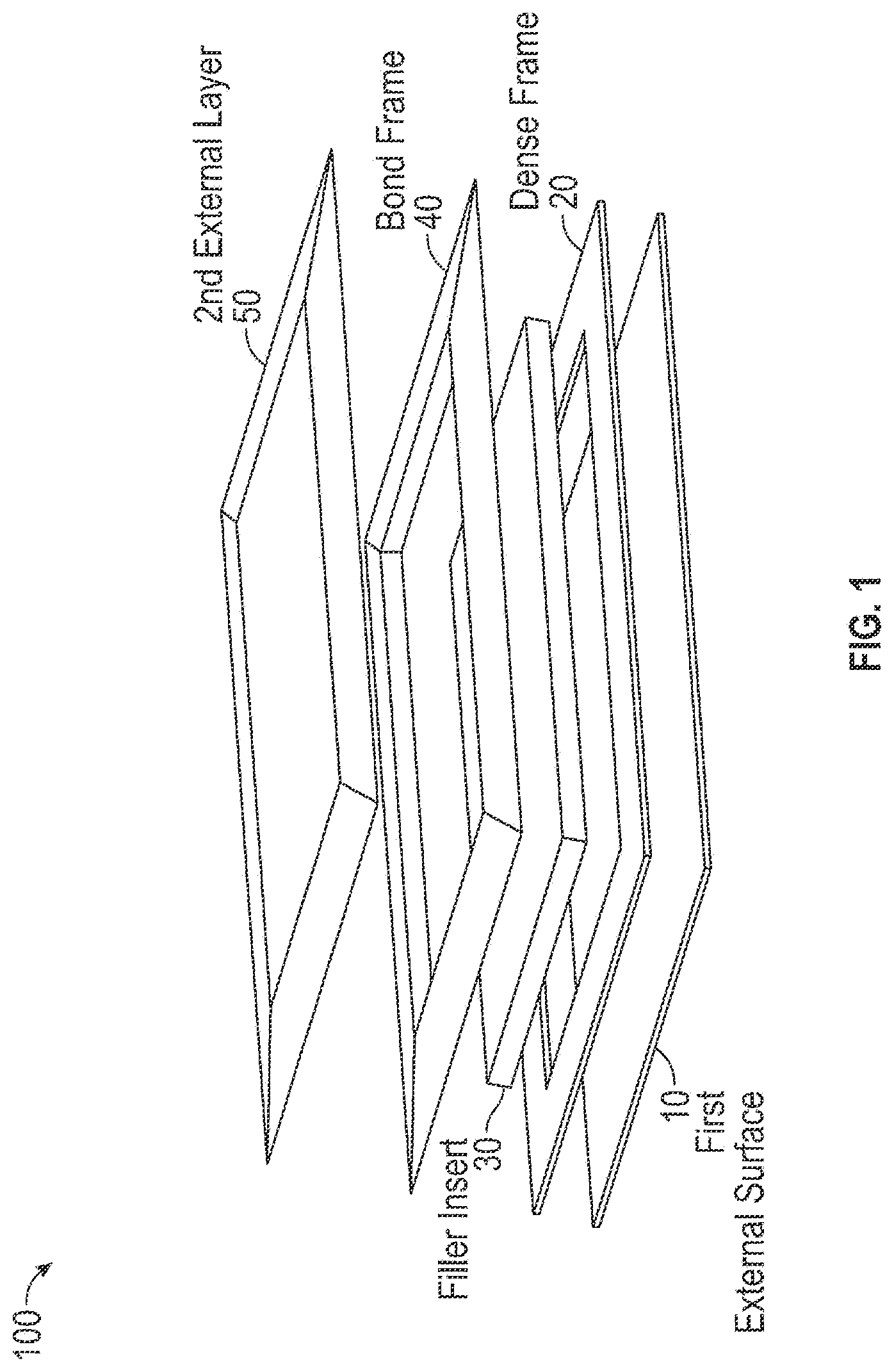 Patent US12104368 — Layered panels — Figure 1