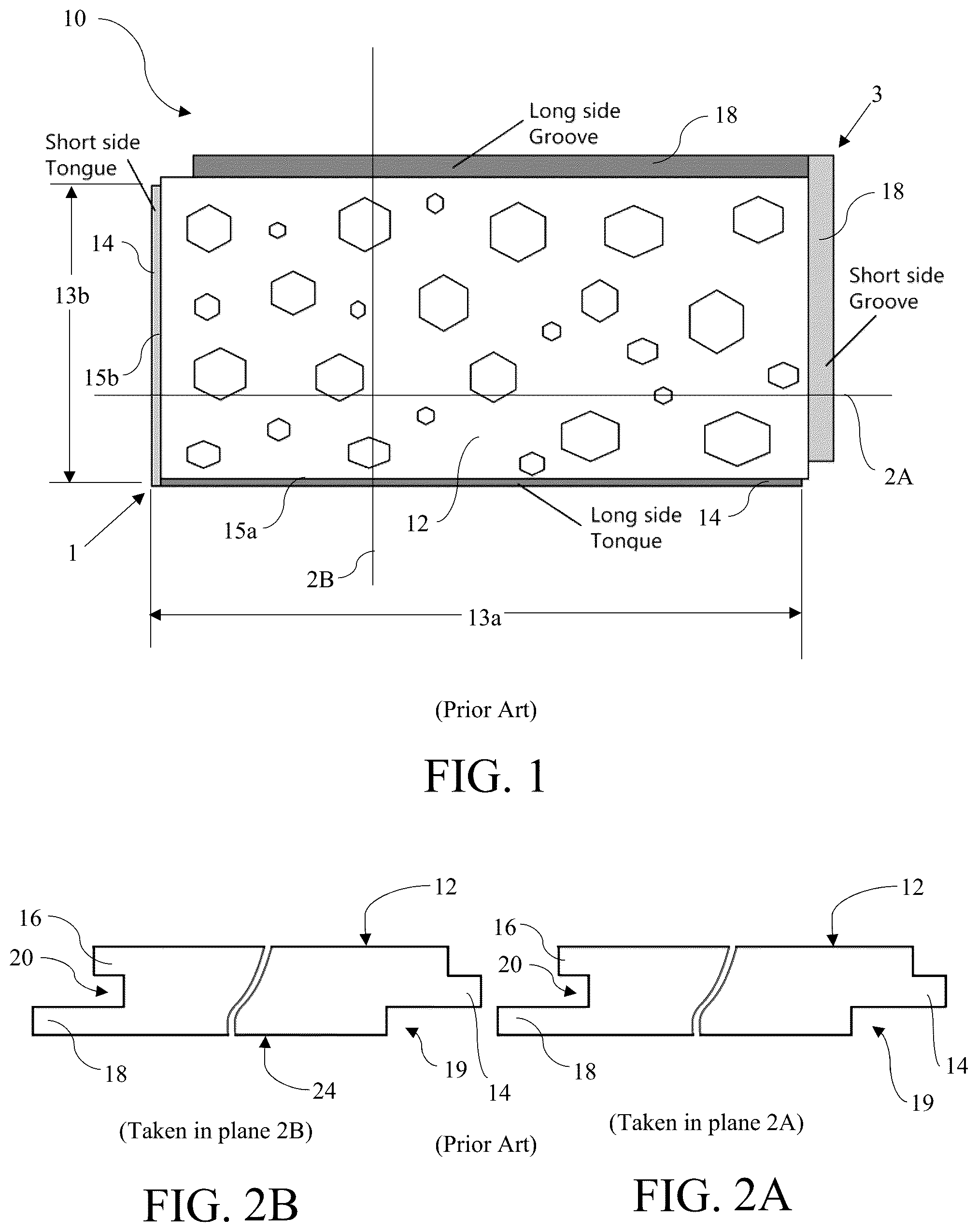 Patent US12104387 — Panel locking system and panels therefor — Figure 1