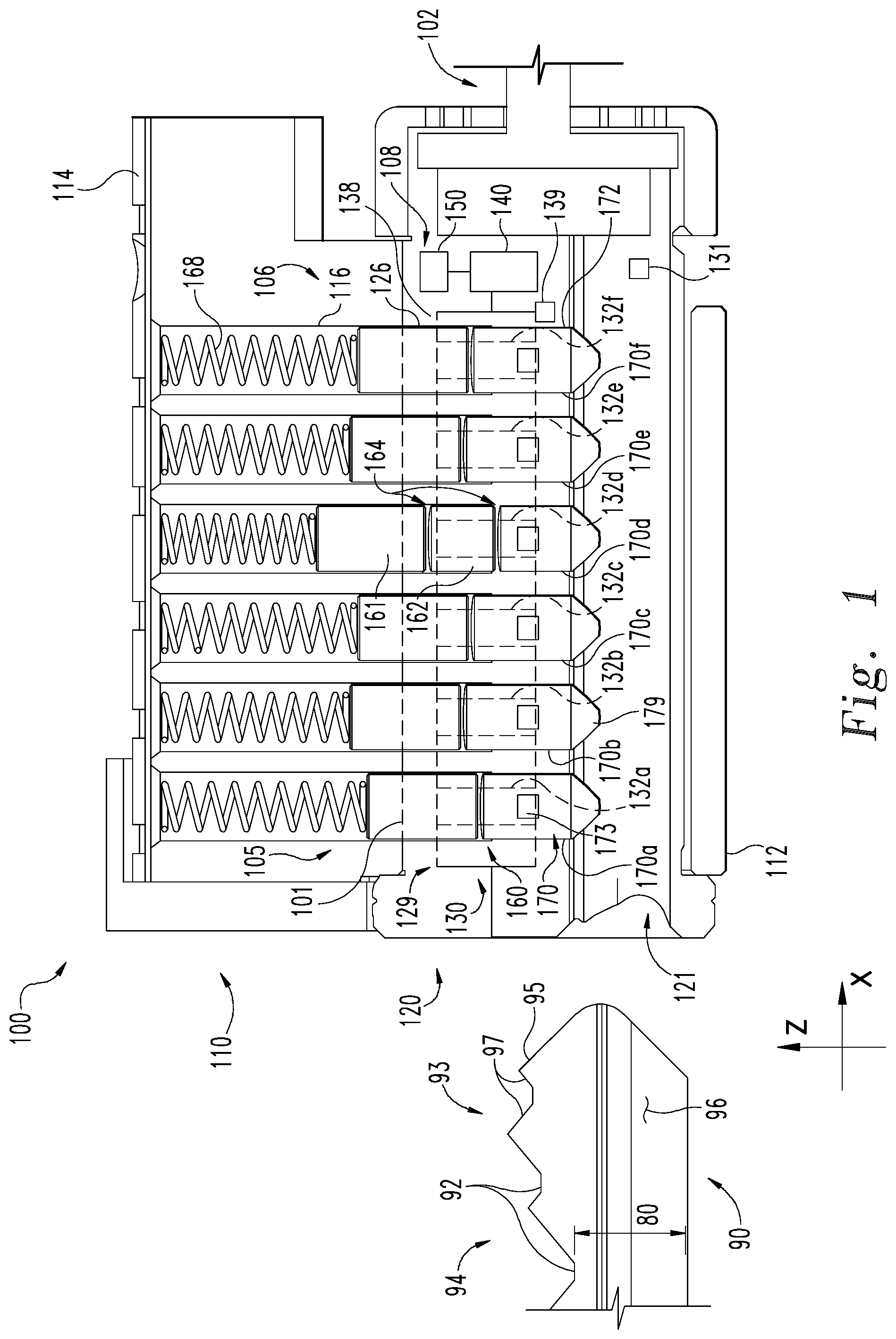 Patent US12104403 — Lock cylinder with electronic key recognition — Figure 1