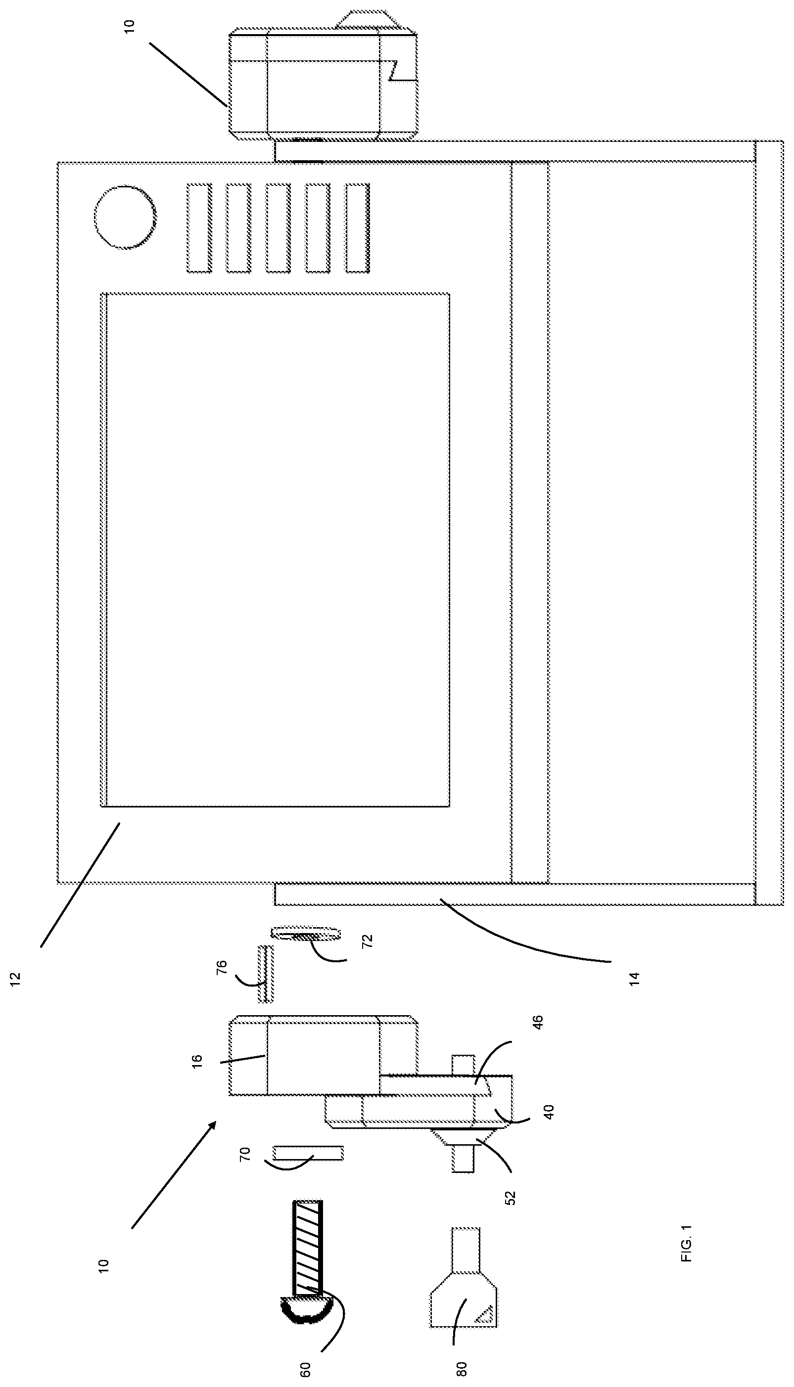 Patent US12104412 — Anti-theft device — Figure 1