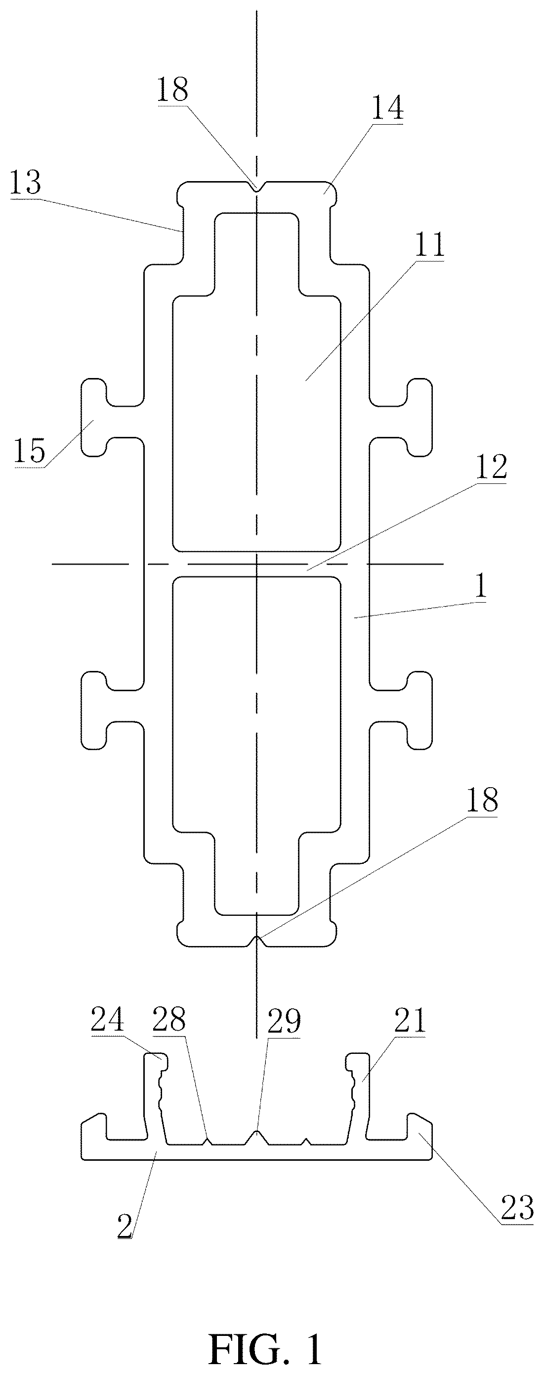 Patent US12104431 — Composite aluminum alloy profile and preparation method therefor — Figure 1