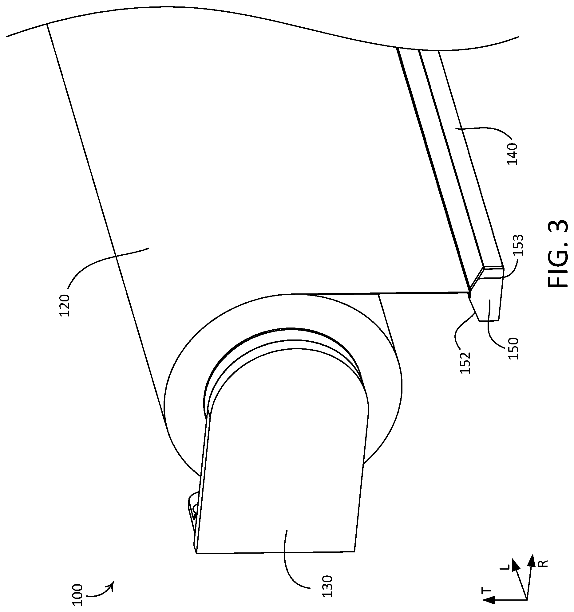 Patent US12104437 Figure 4 – Window treatment hembar