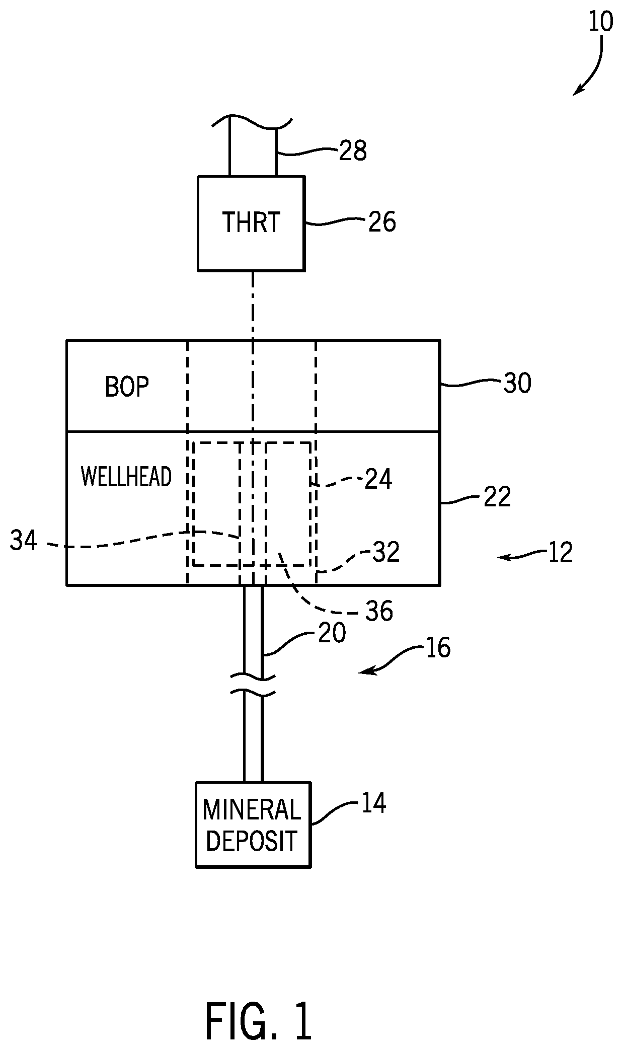 Patent US12104447 — Tree orientation system and method for a resource extraction system — Figure 1