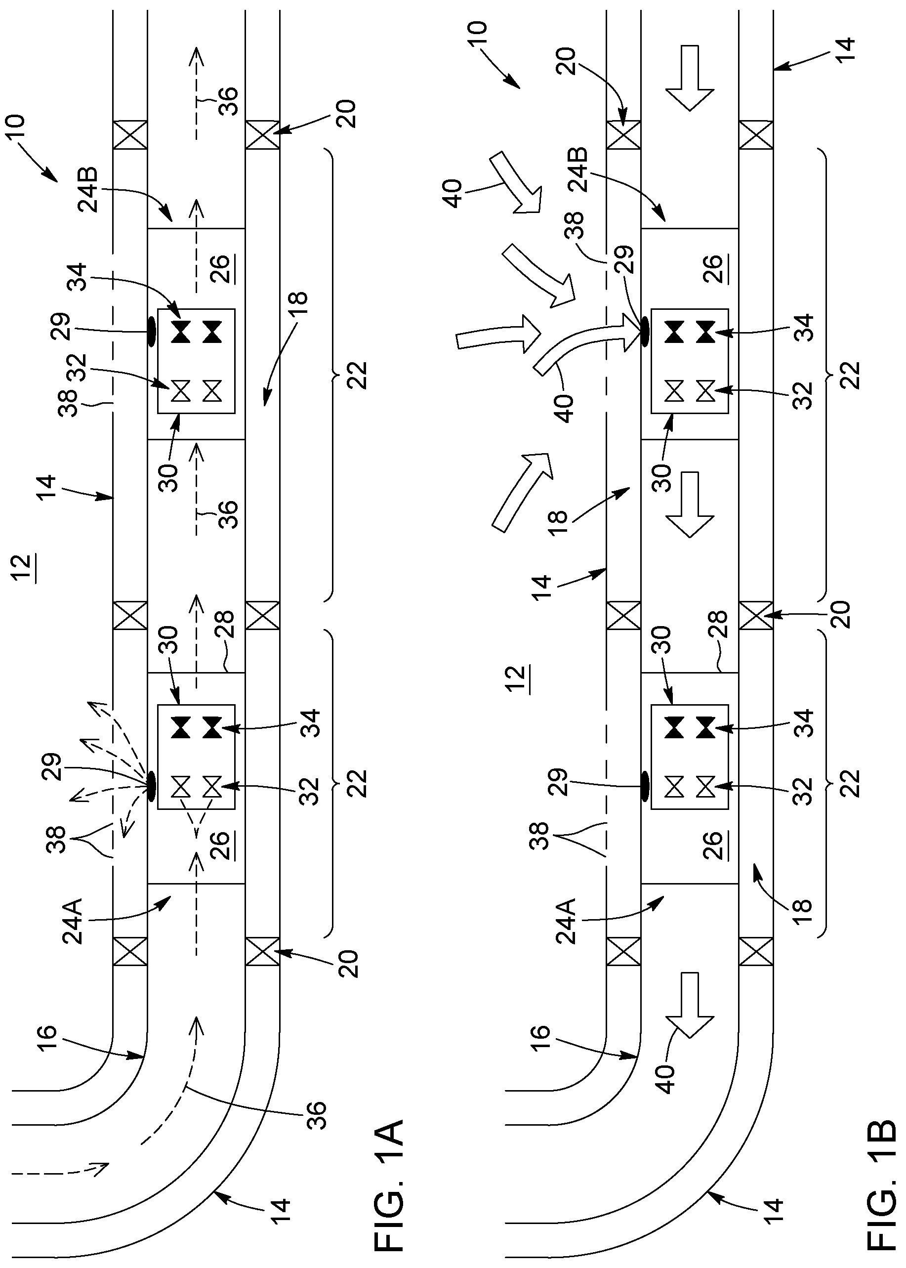 Patent US12104461 — Asynchronous frac-to-frac operations for hydrocarbon recovery and valve systems — Figure 1