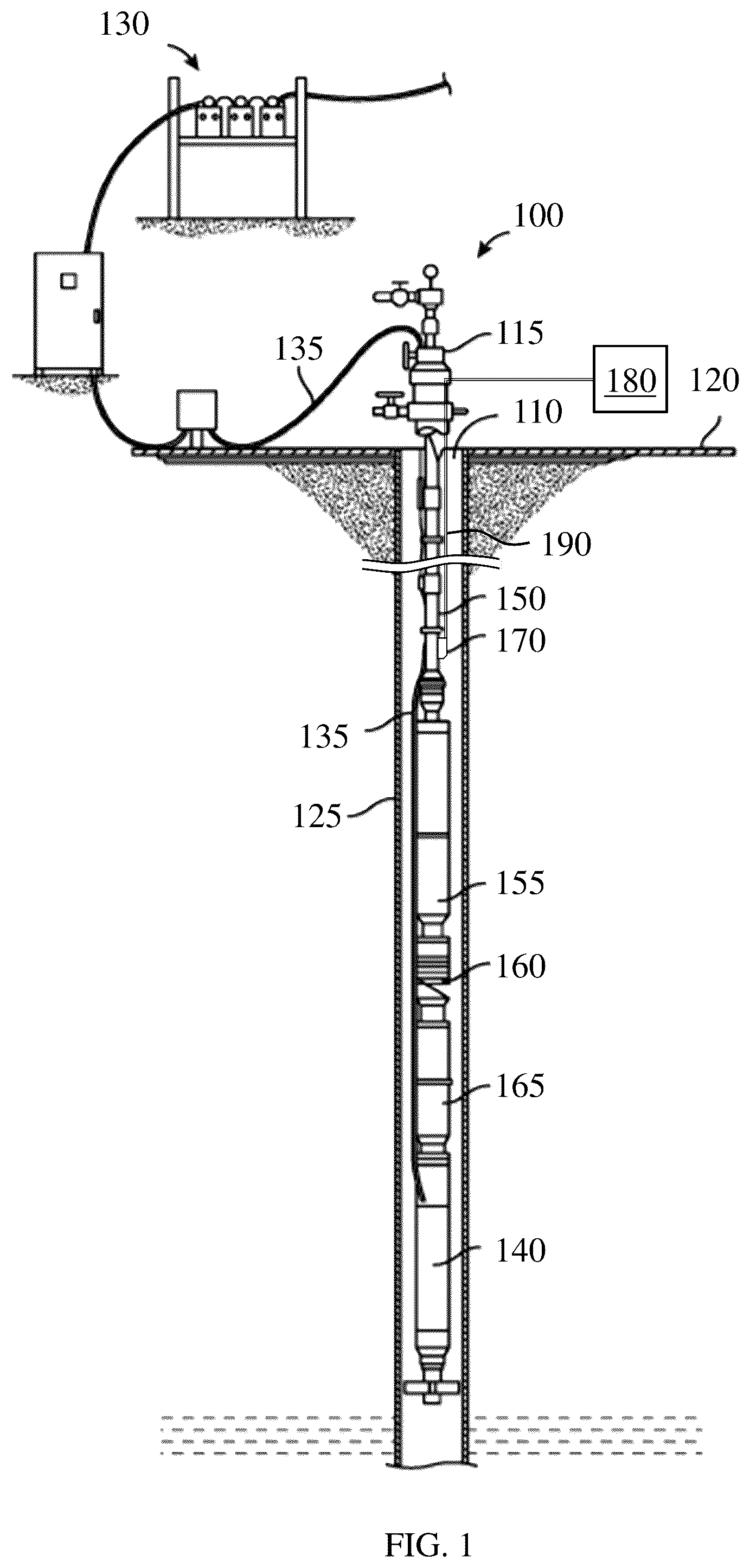 Patent US12104473 — Downhole pressure/temperature monitoring of ESP intake pressure and discharge temperature with a gauge mandrel employing an offset centerline — Figure 1