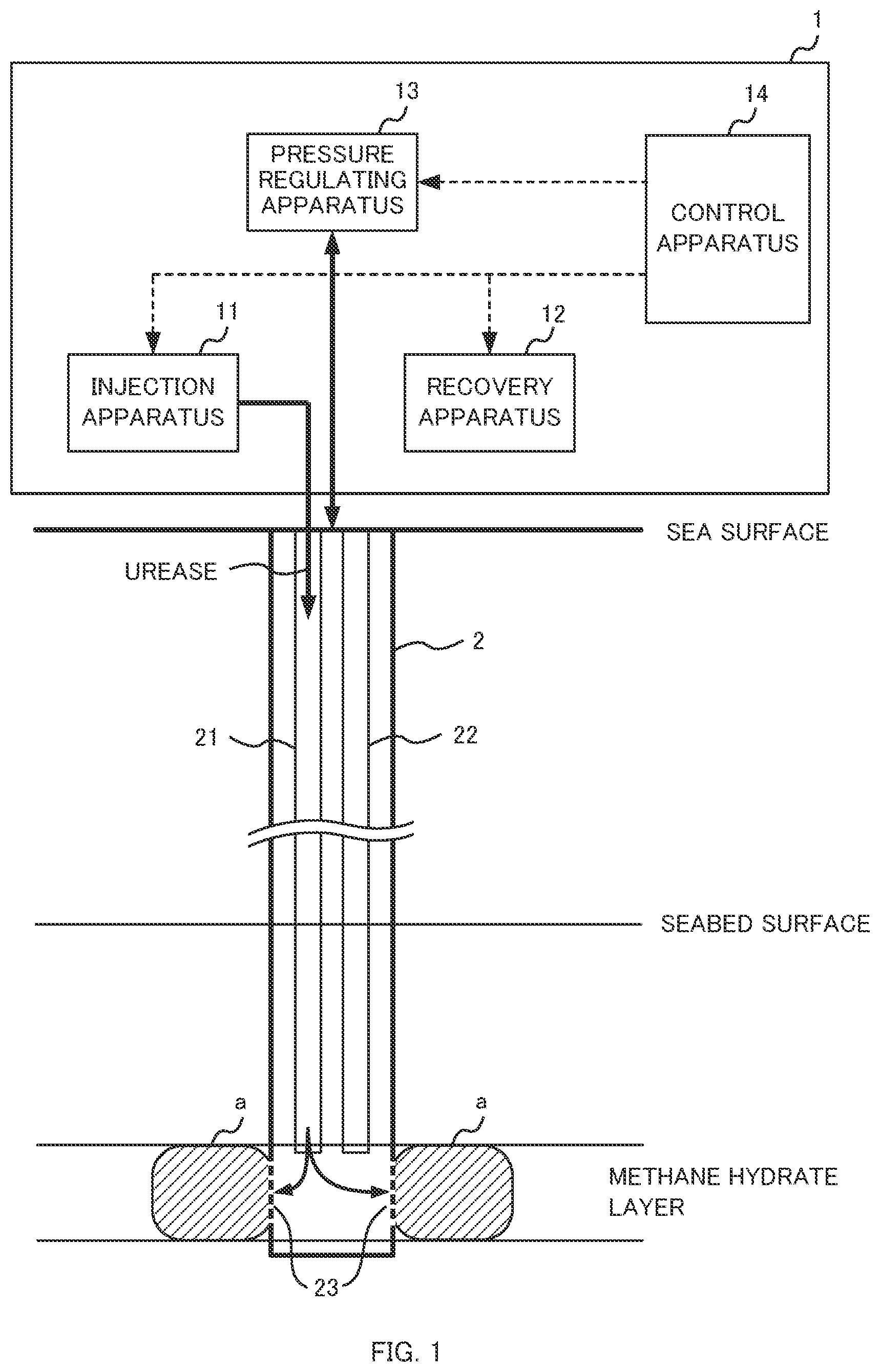 Patent US12104475 — Hydrocarbon recovery method and hydrocarbon recovery system — Figure 1