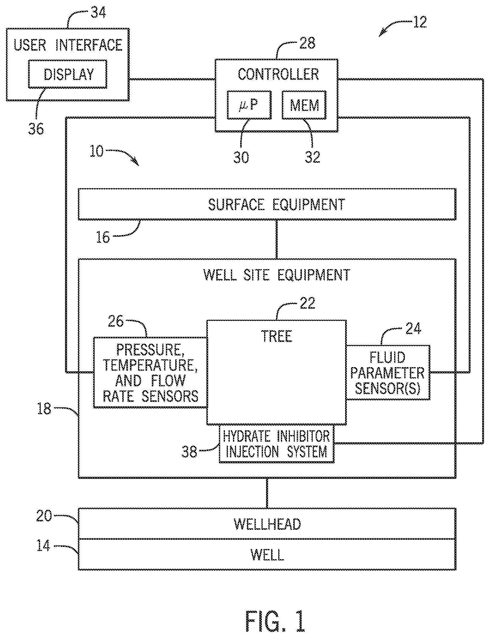 Patent US12104486 — Water detection and measurement system and method — Figure 1