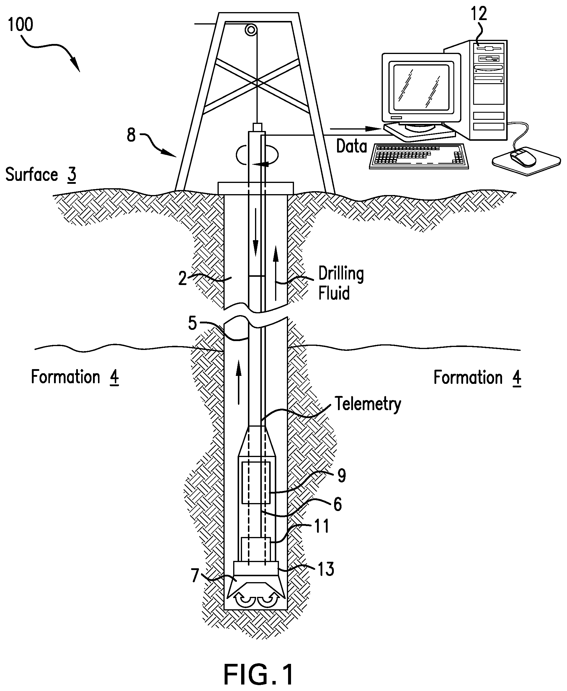 Patent US12104487 Figure 1 – Determine a formation's textural parameters using advancing logging data