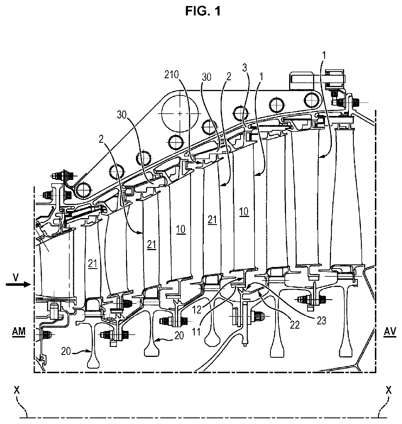 Patent US12104491 — Method for manufacturing an abradable sealing element, and abradable sealing element — Figure 1
