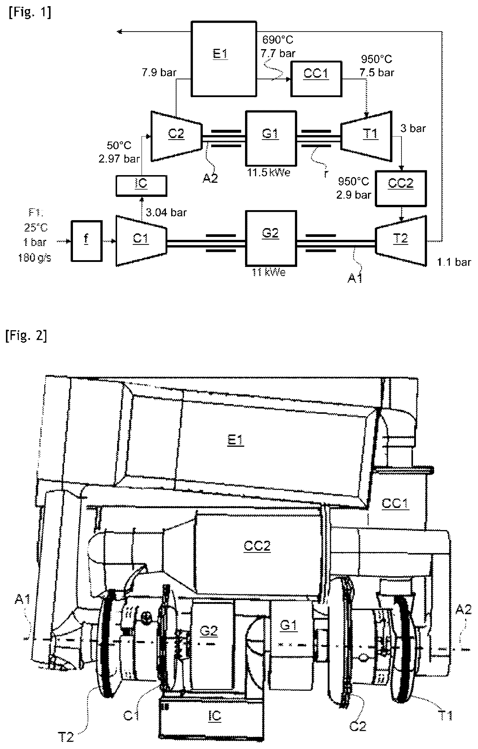 Patent US12104494 — Turbine engine device with power system generator, and vehicle comprising such a device — Figure 1