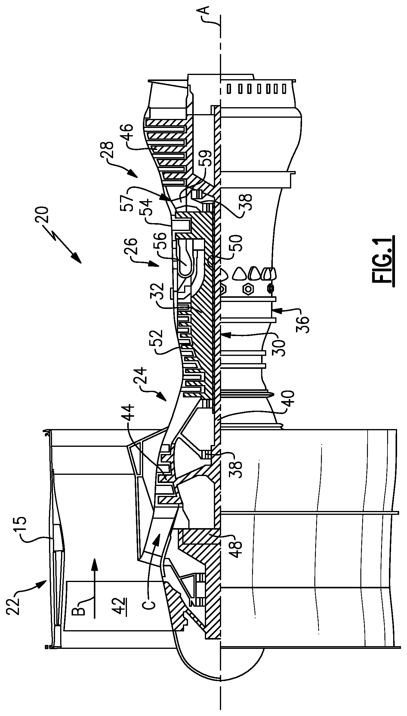 Patent US12104503 — Environmental barrier coating — Figure 1