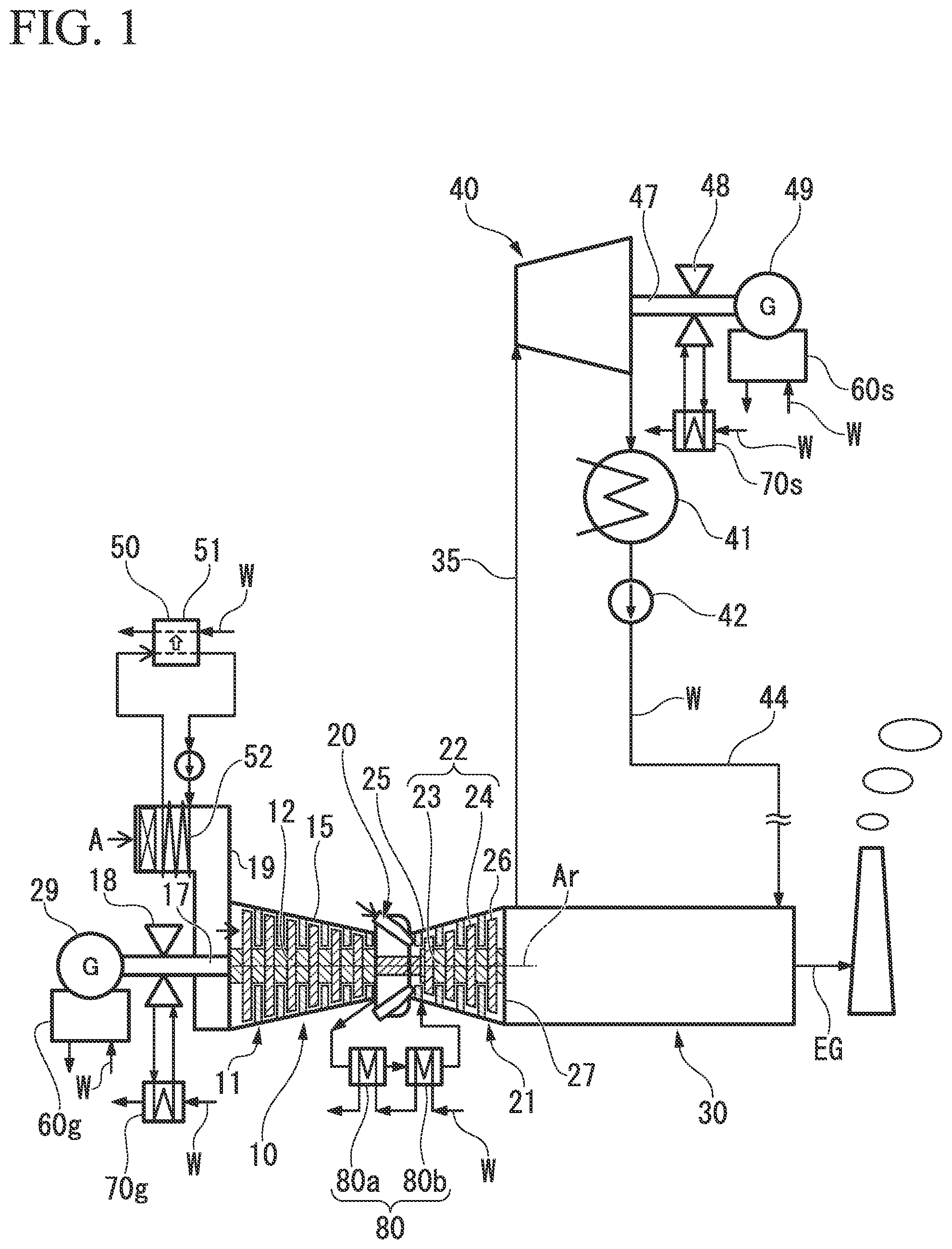 Patent US12104506 — Plant and operation method therefor — Figure 1