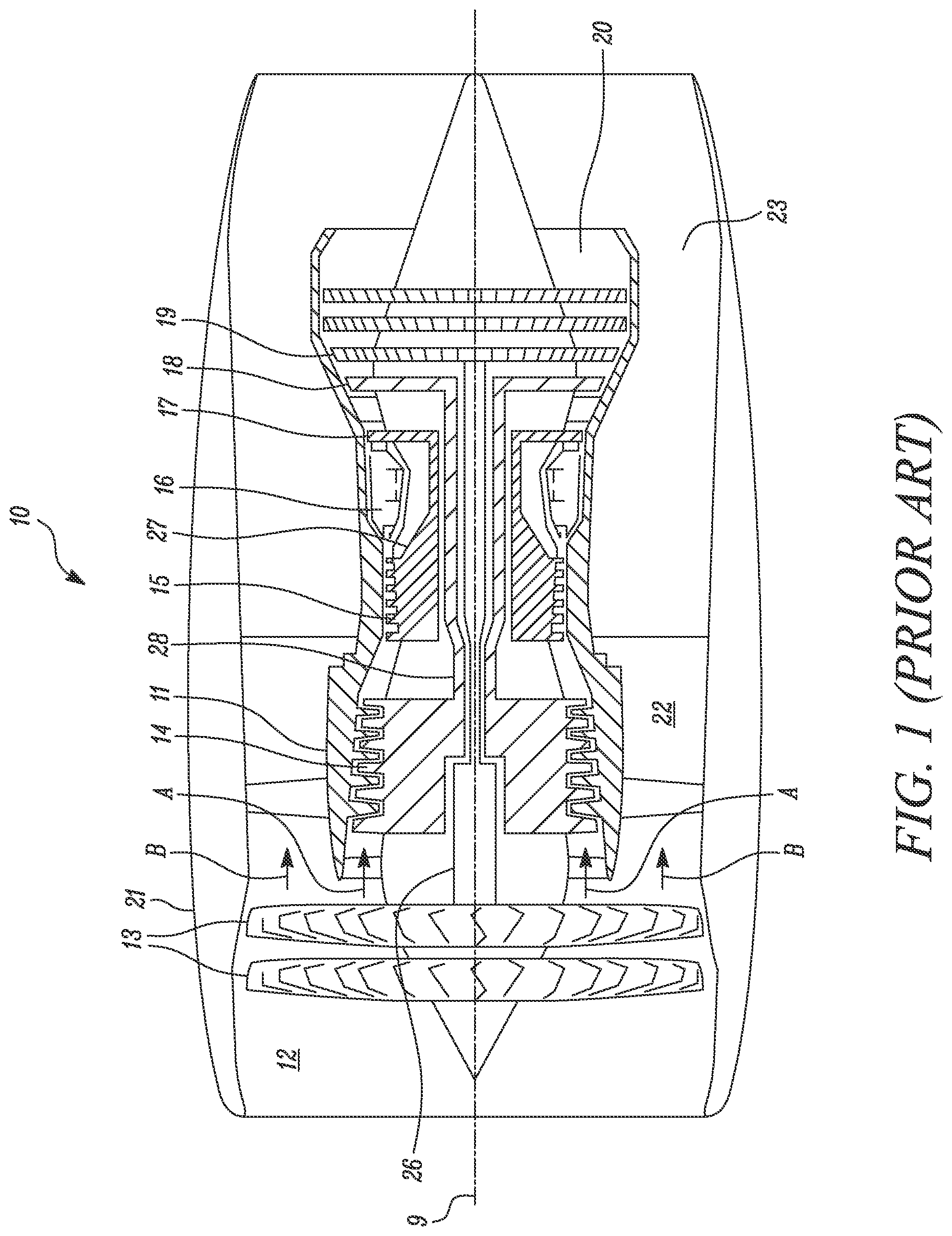 Patent US12104530 Figure 1 – Gas turbine engine