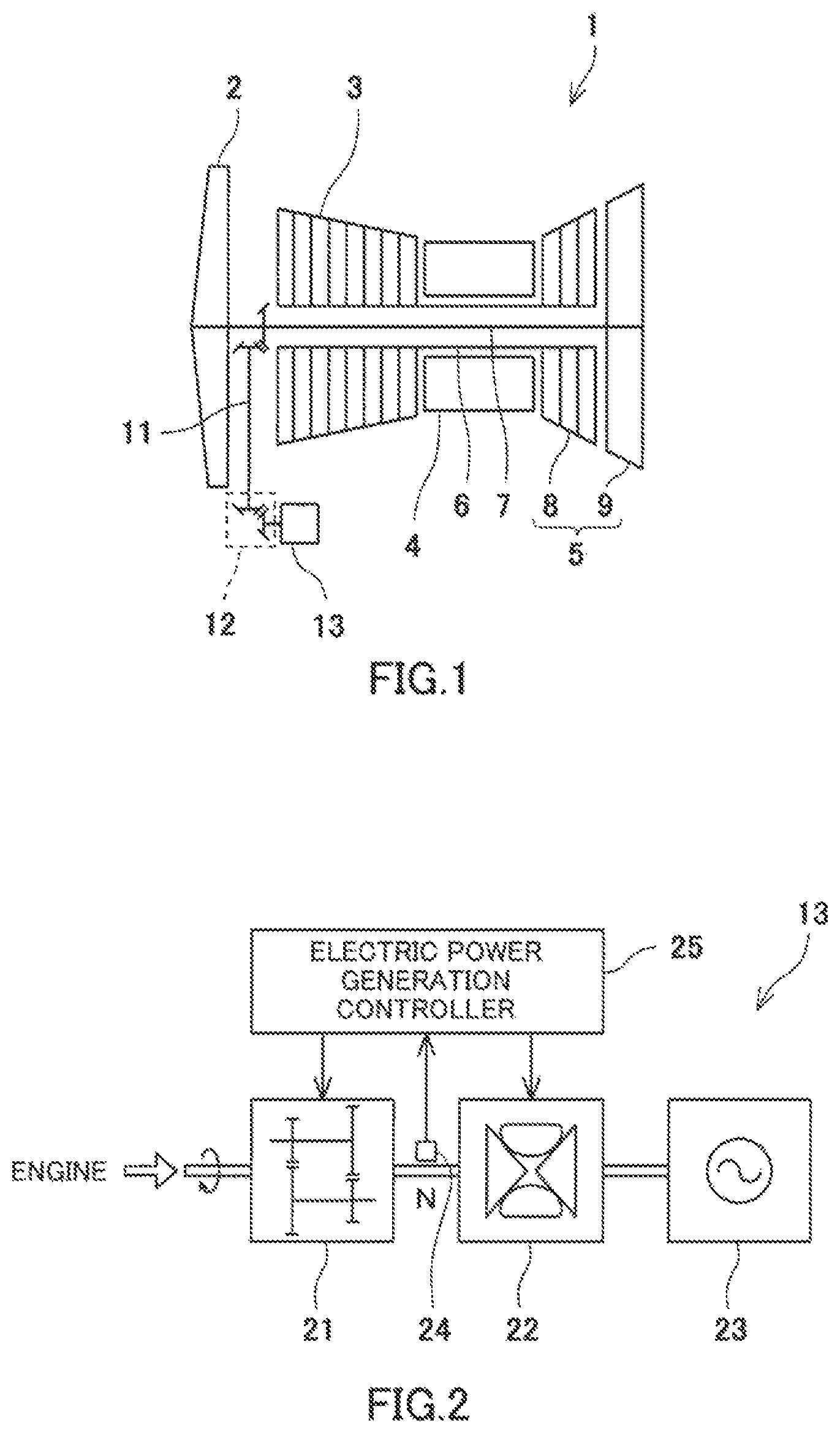 Patent US12104538 — Electric power generation controller for use in aircraft — Figure 1