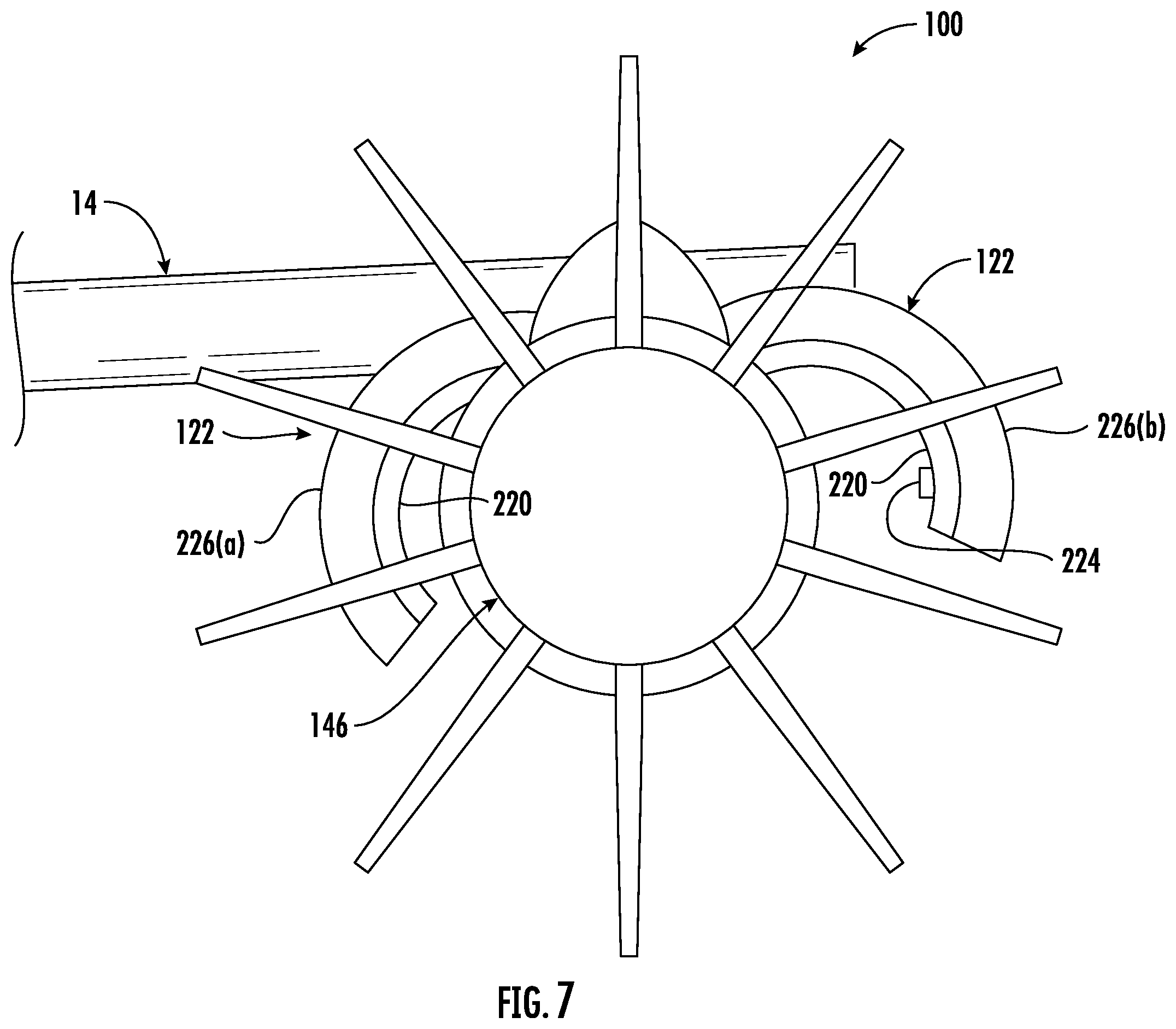 Patent US12104539 Figure 7 – Gas turbine engine