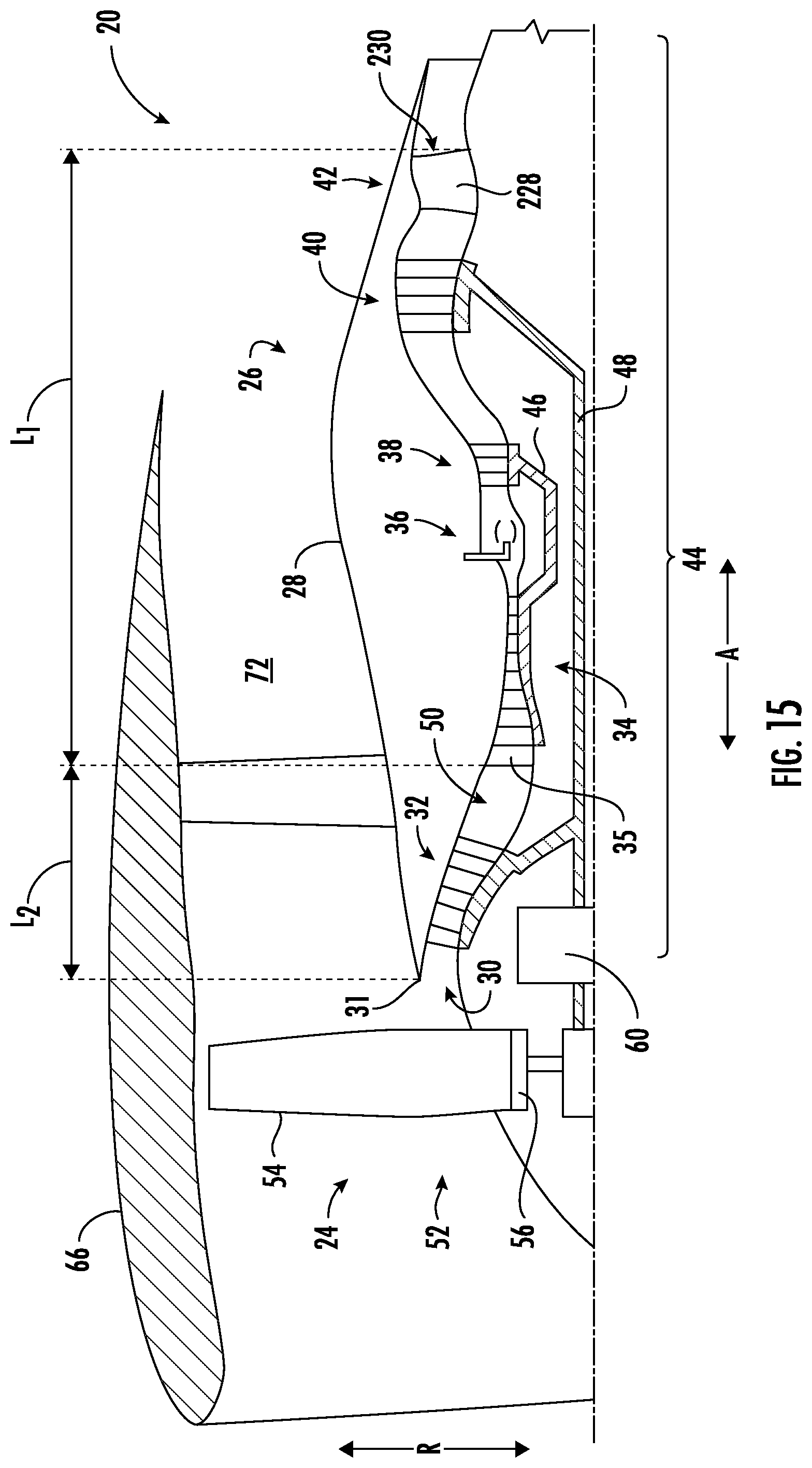 Patent US12104539 Figure 13 – Gas turbine engine