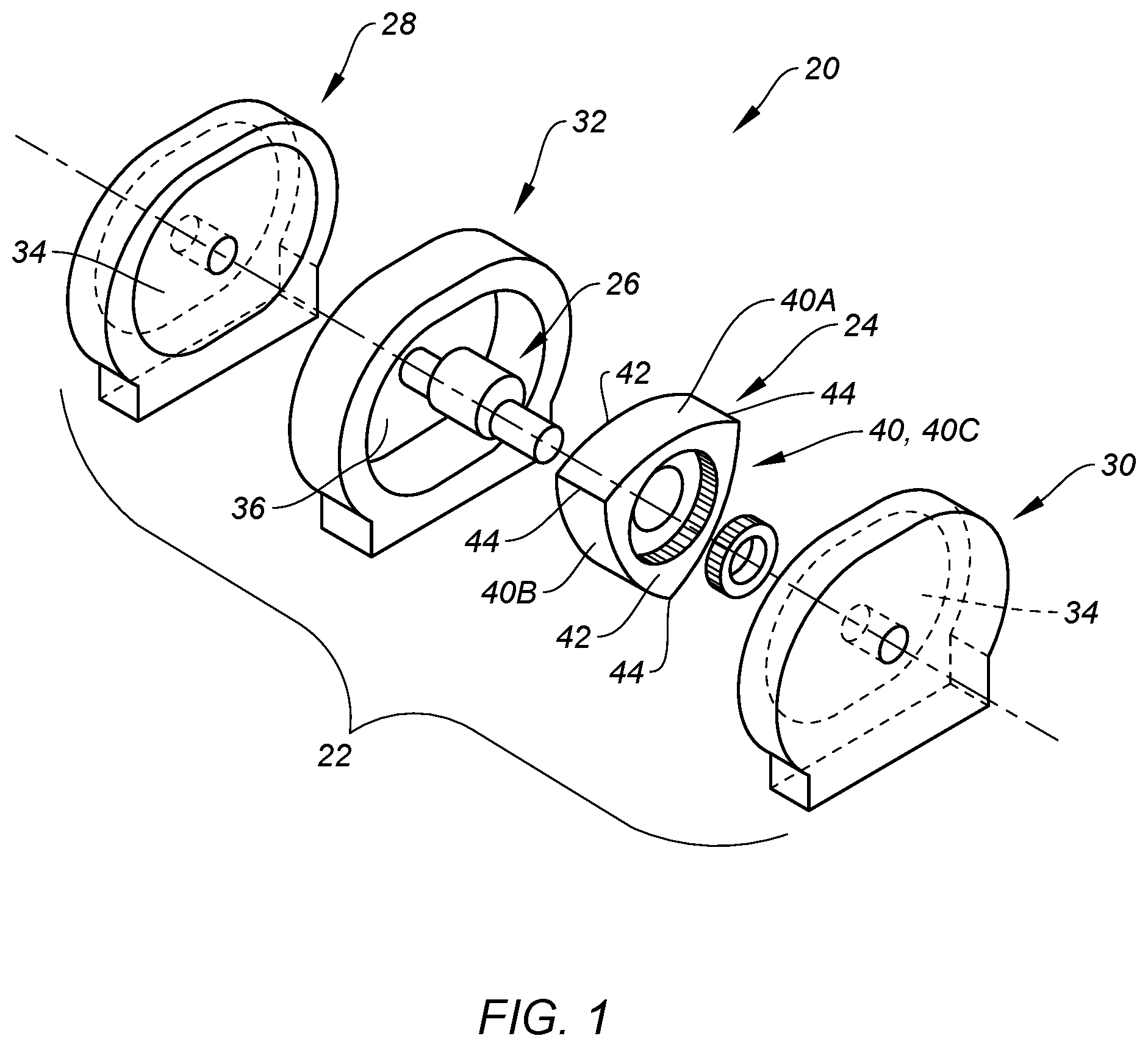 Patent US12104550 — Rotary engine with side housing having a side plate with a ceramic matrix composite core — Figure 1