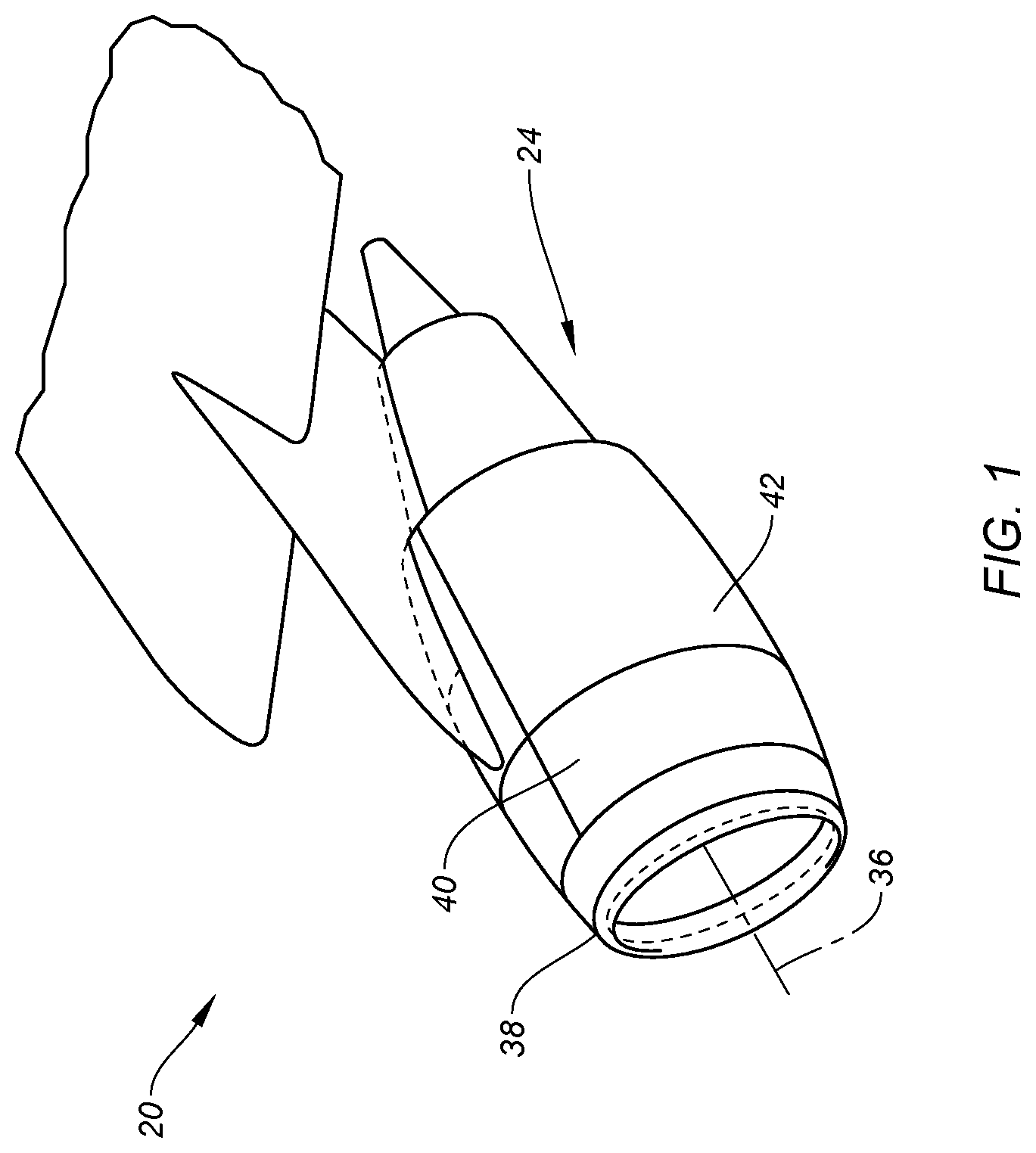 Patent US12104556 — Blocker door retention assembly for an aircraft propulsion system thrust reverser — Figure 1