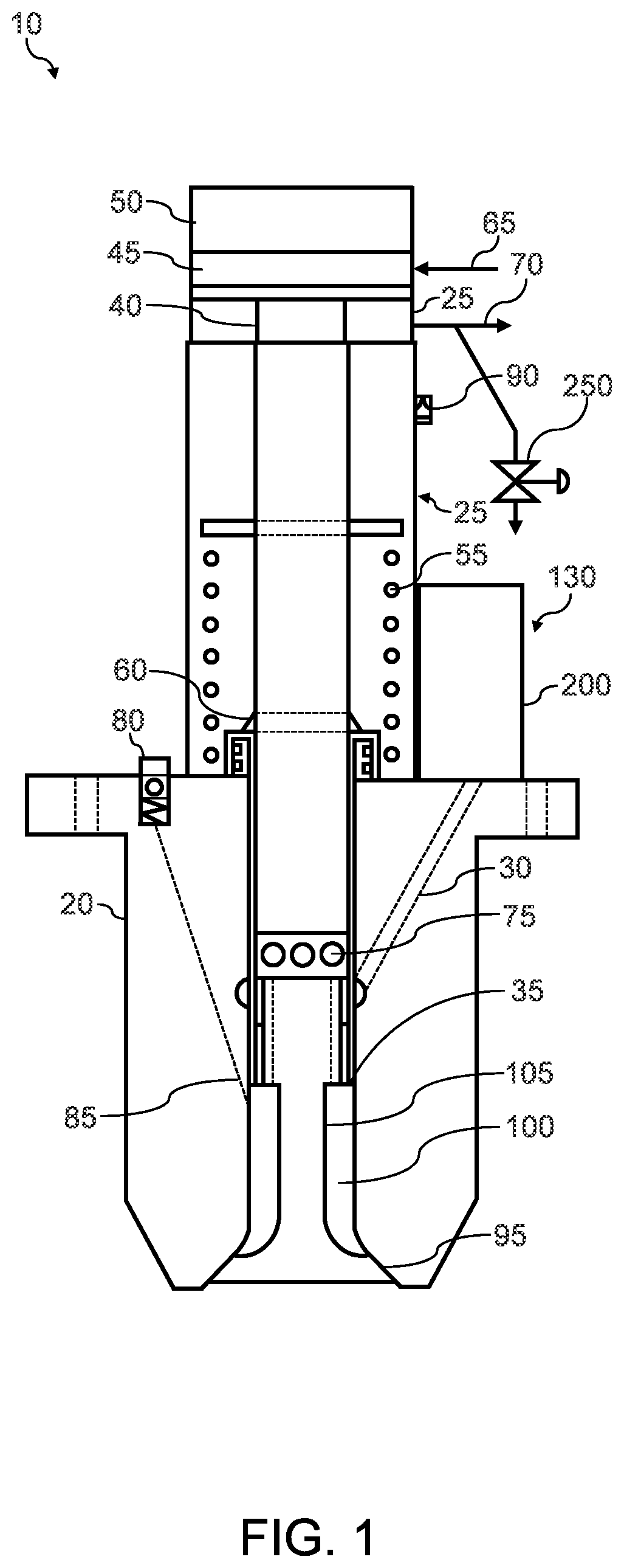 Patent US12104560 — Direct in cylinder injector for gaseous fuel — Figure 1