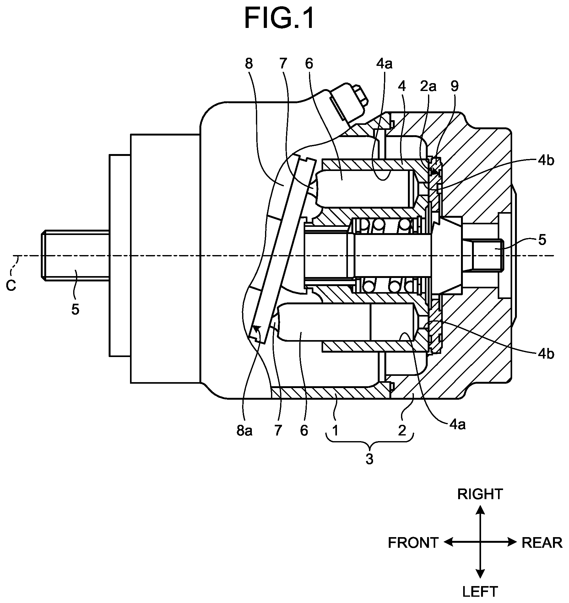 Patent US12104569 — Hydraulic pump motor — Figure 1