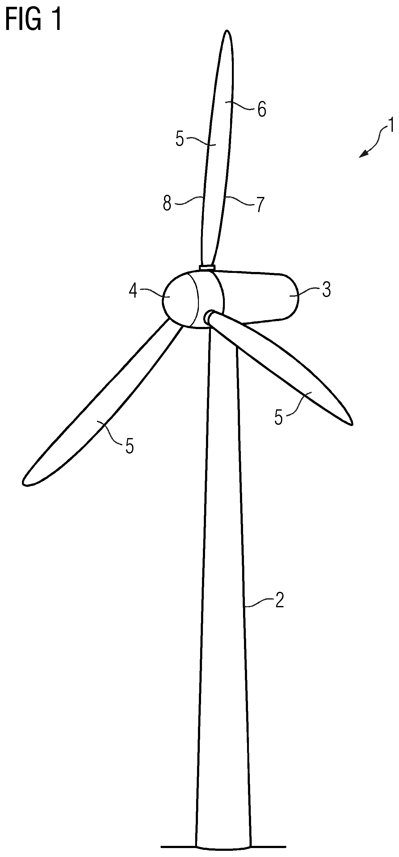 Patent US12104570 — Turbine blade for a wind turbine — Figure 1