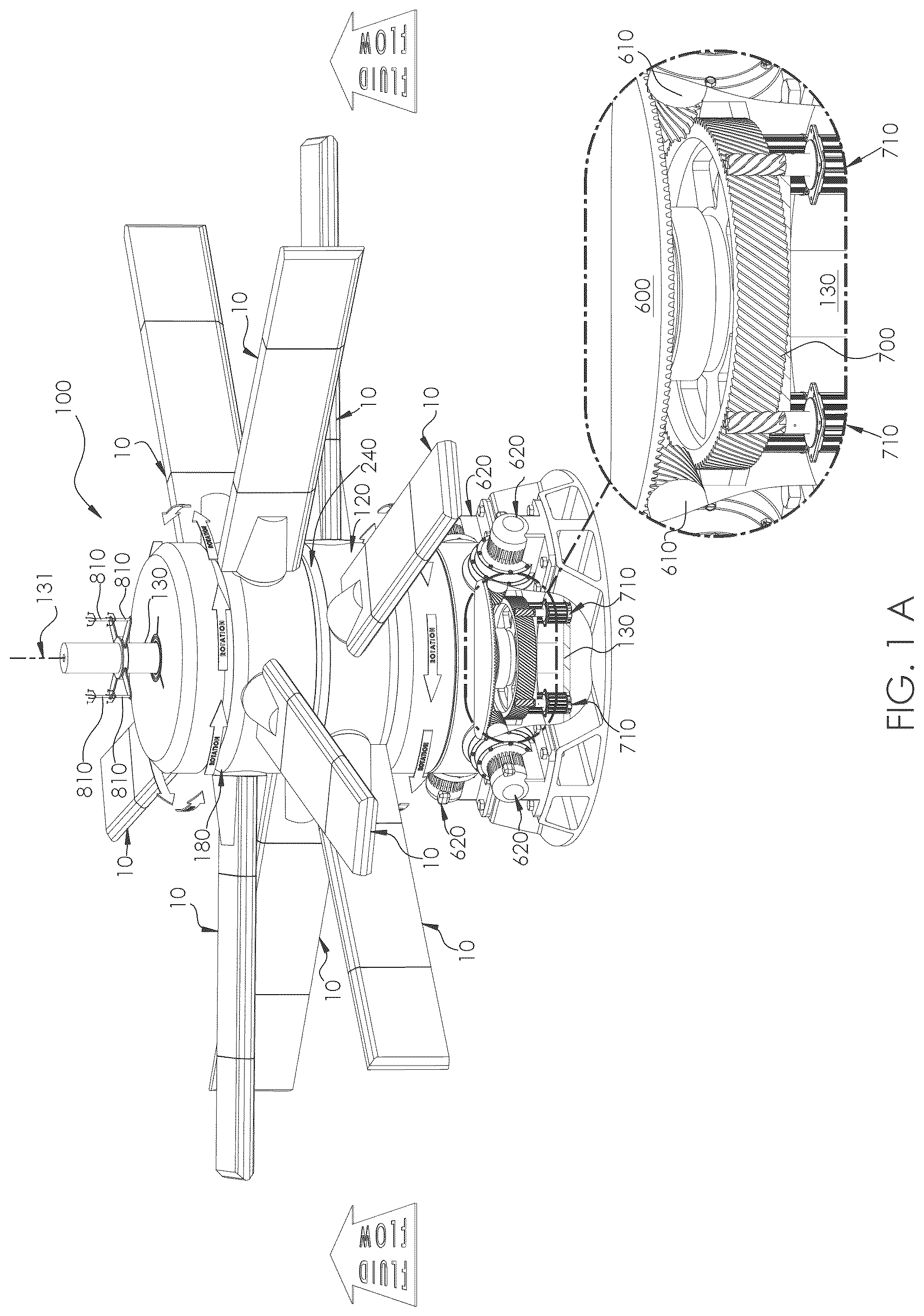 Patent US12104574 — Kinetic fluid energy conversion system — Figure 1