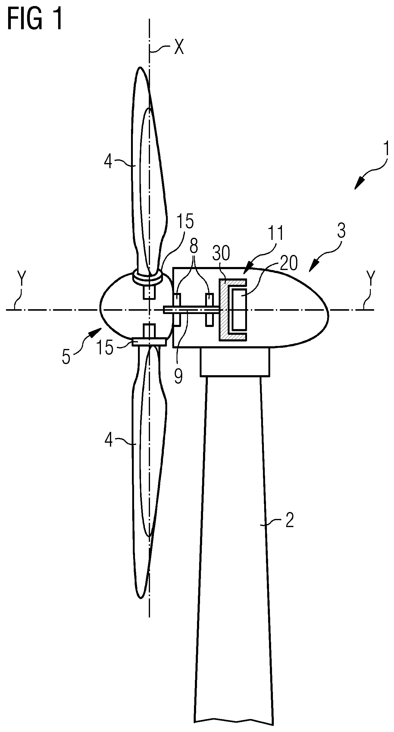 Patent US12104575 — Method of controlling a wind turbine and controller for a wind turbine — Figure 1