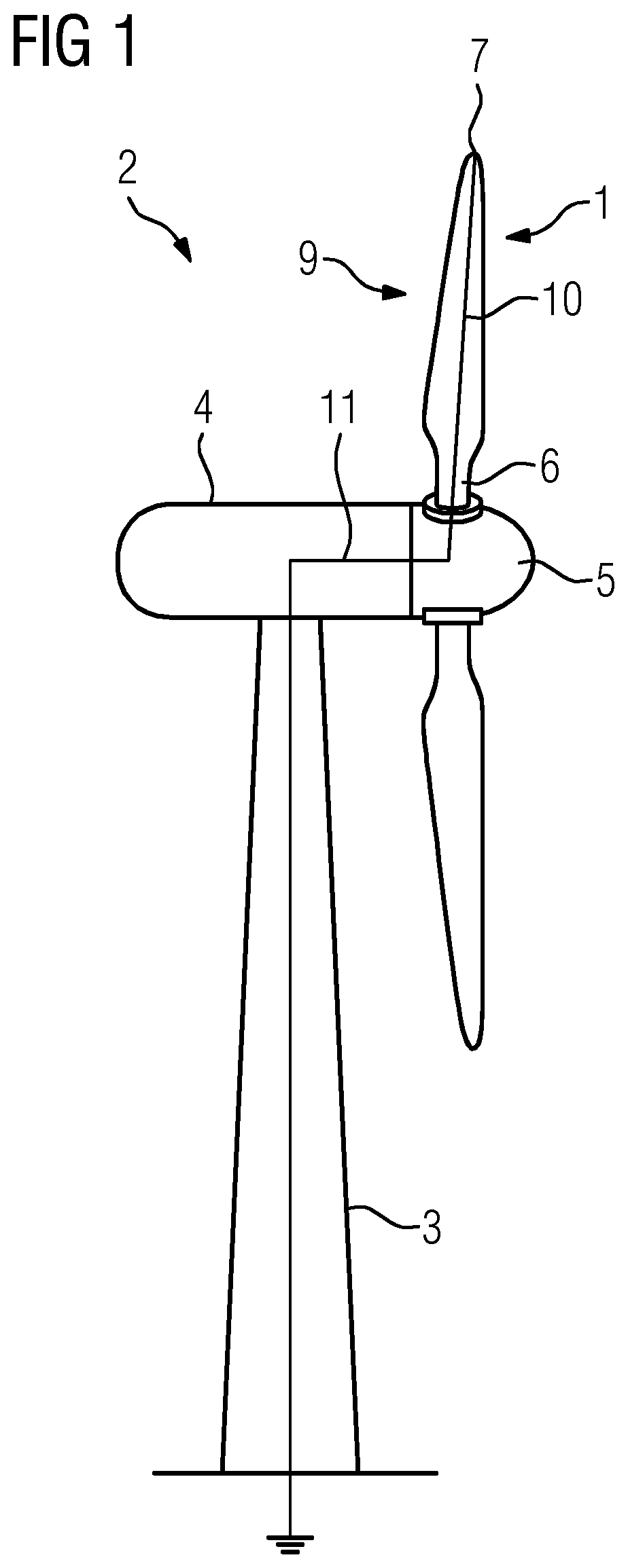 Patent US12104577 — Blade for a wind turbine and wind turbine — Figure 1