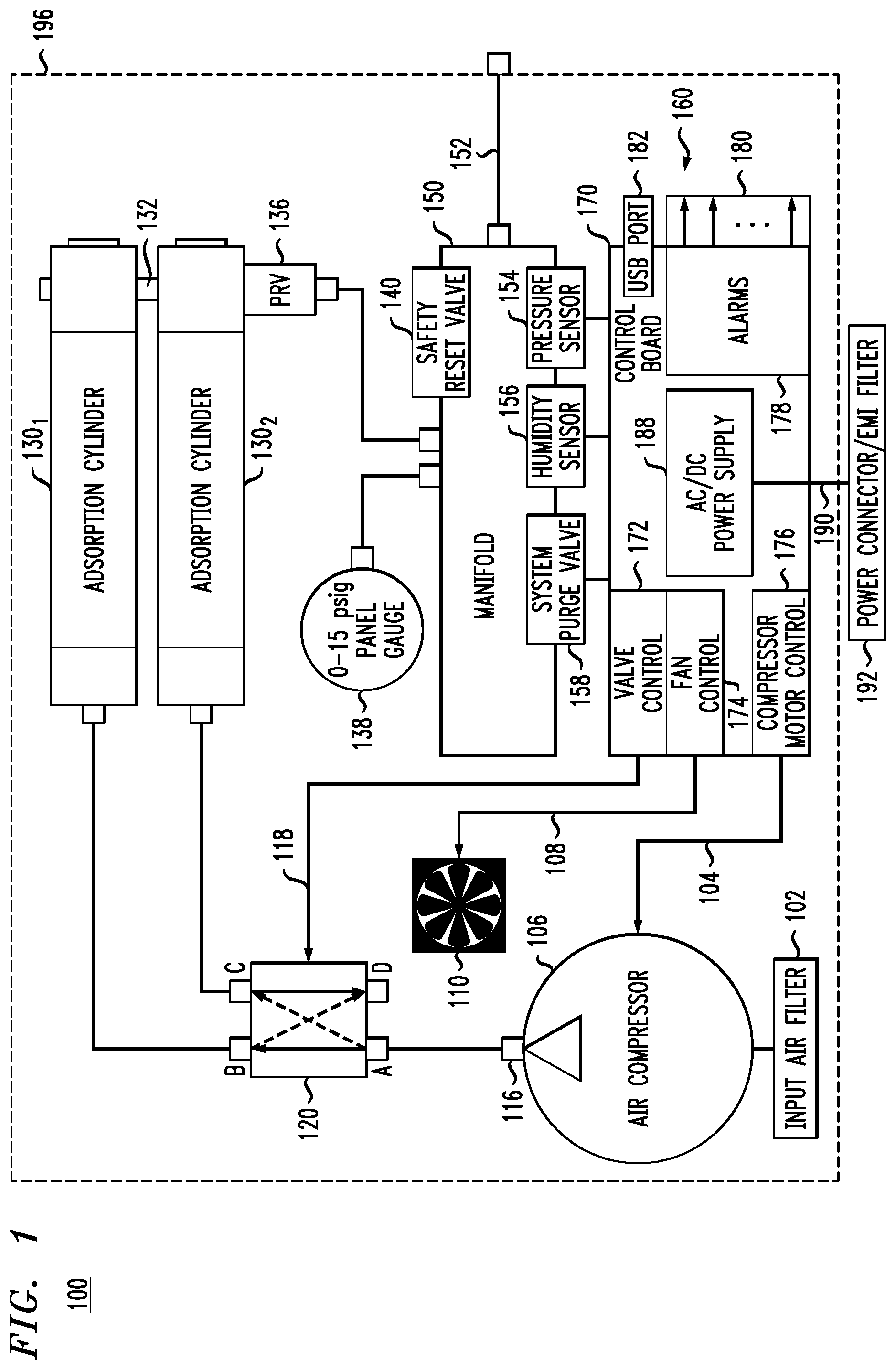 Patent US12104585 — Vibration isolation to protect electrical circuits from vibration-induced damage — Figure 1