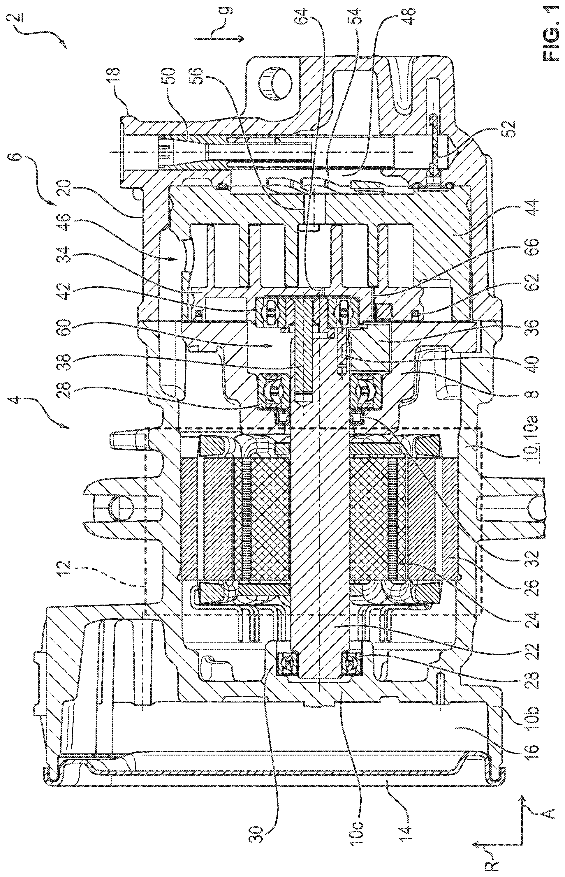 Patent US12104593 — Scroll compressor of an electrical refrigerant drive and electrical refrigerant drive — Figure 1