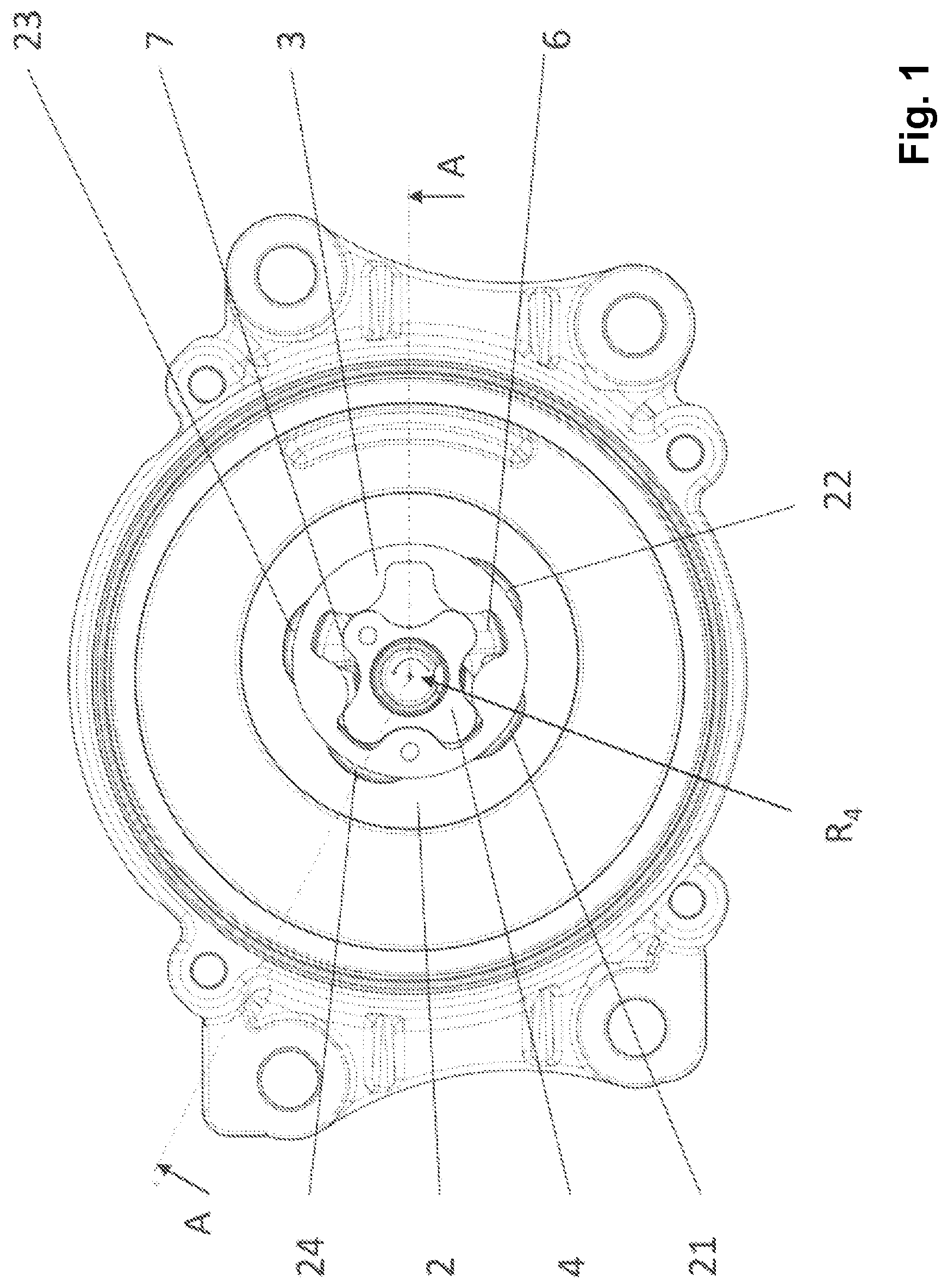 Patent US12104595 — Pressure pockets on the hollow wheel — Figure 1