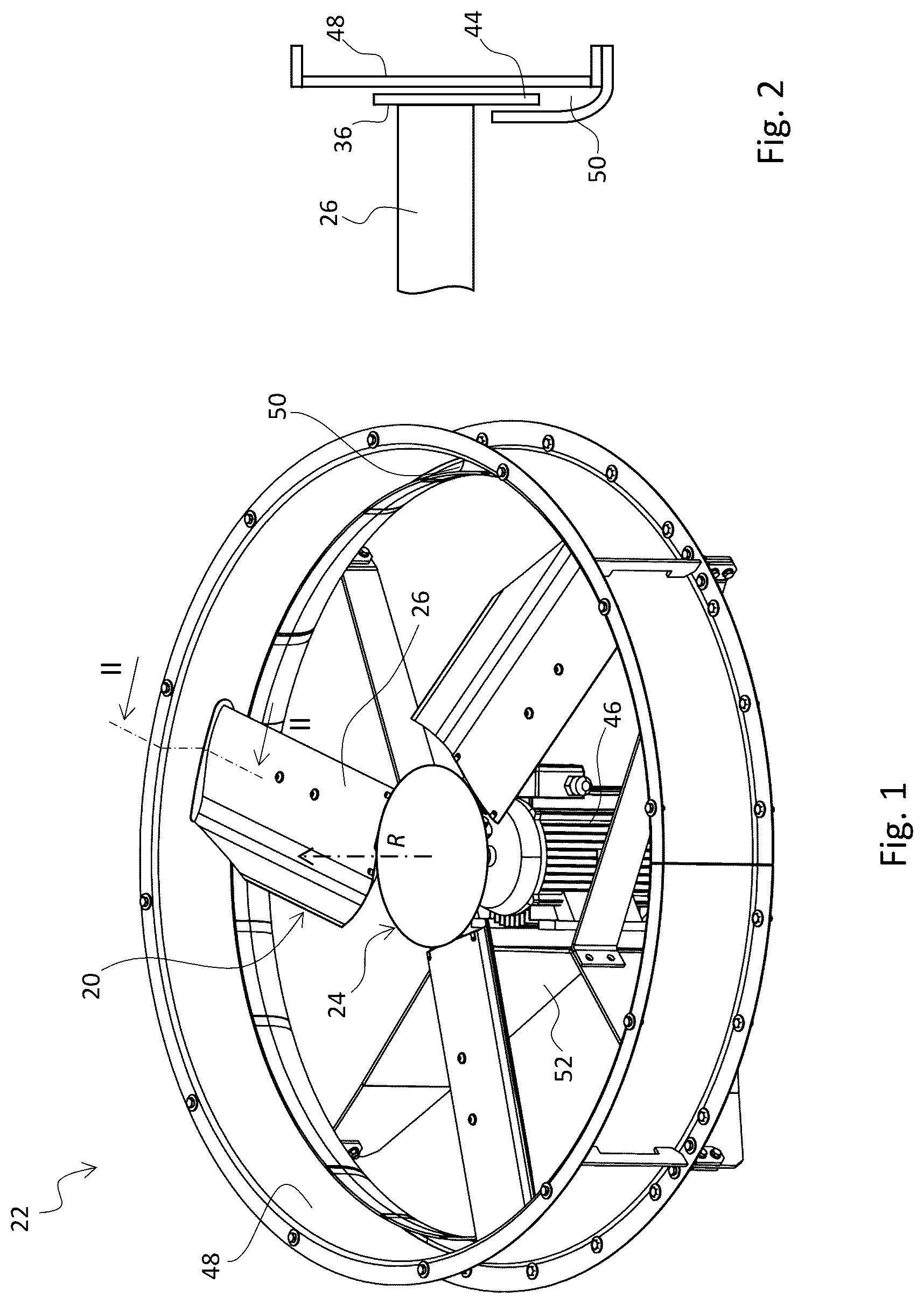 Patent US12104605 — Rotor and axial ventilator comprising an accessory axial fan — Figure 1
