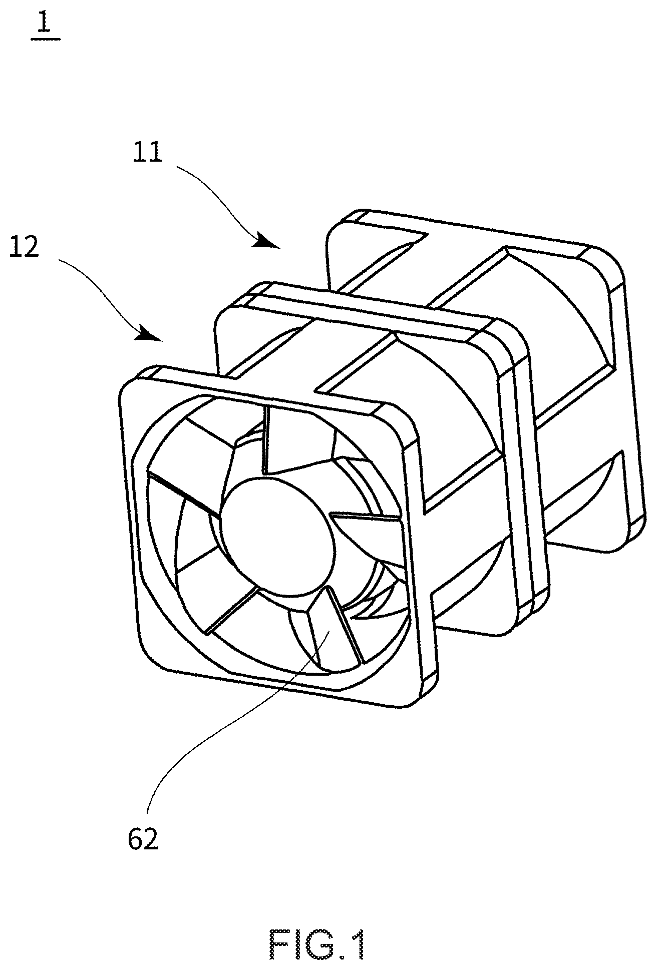 Patent US12104609 — Blower device — Figure 1