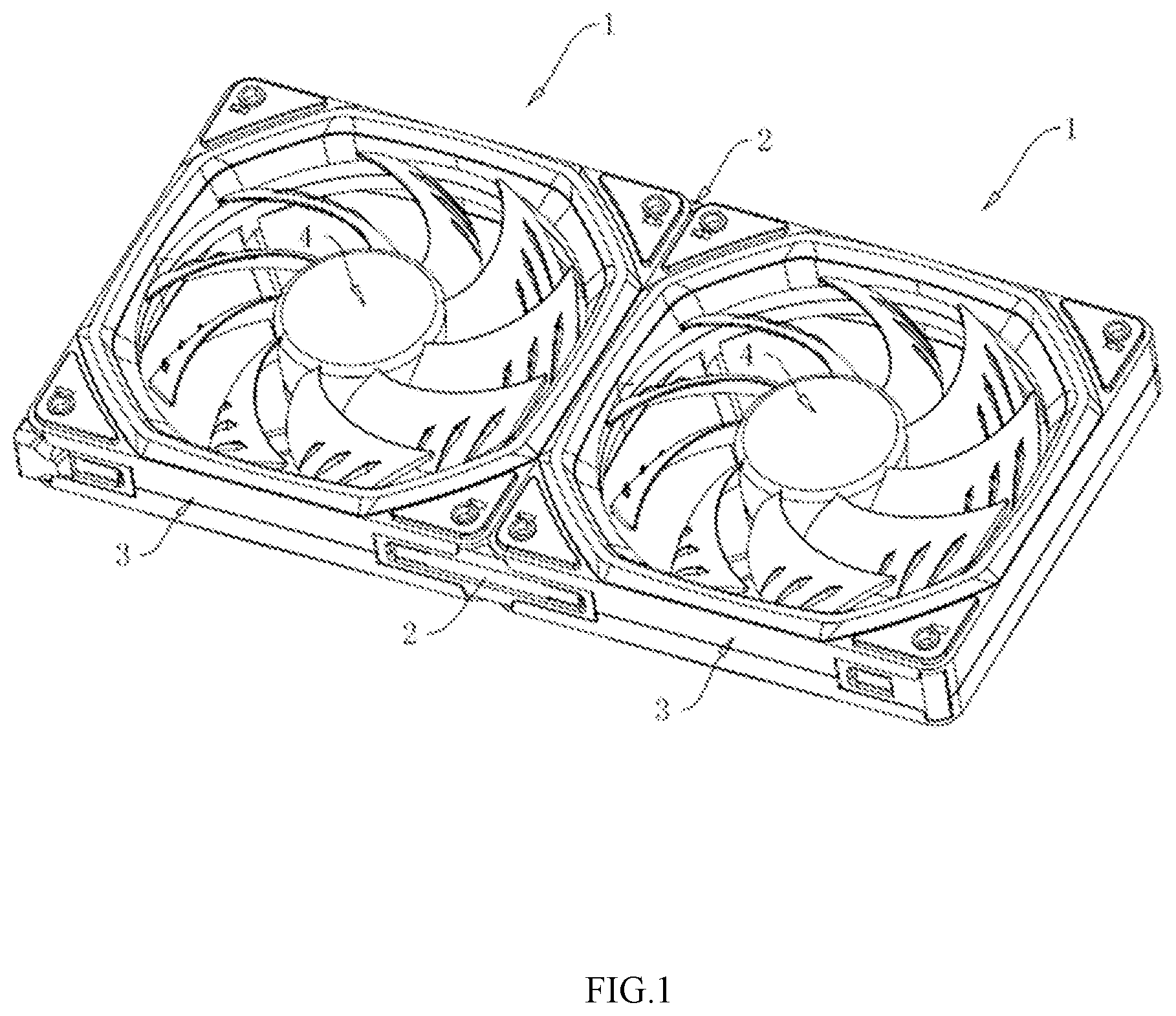 Patent US12104610 — Combined fan structure — Figure 1
