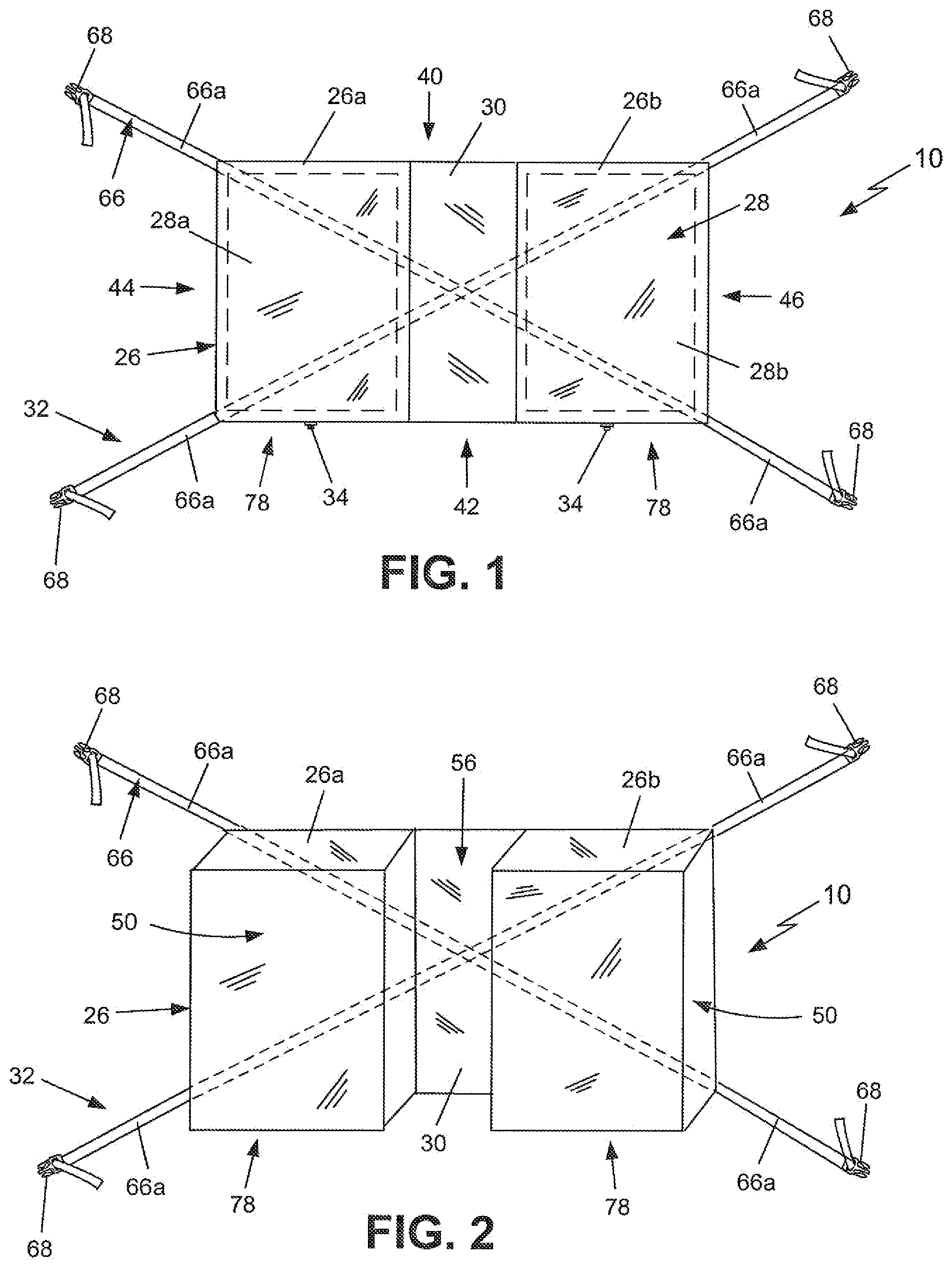 Patent US12104631 — Inflatable clamping apparatus and system for securely supporting an object on an elongated member — Figure 1