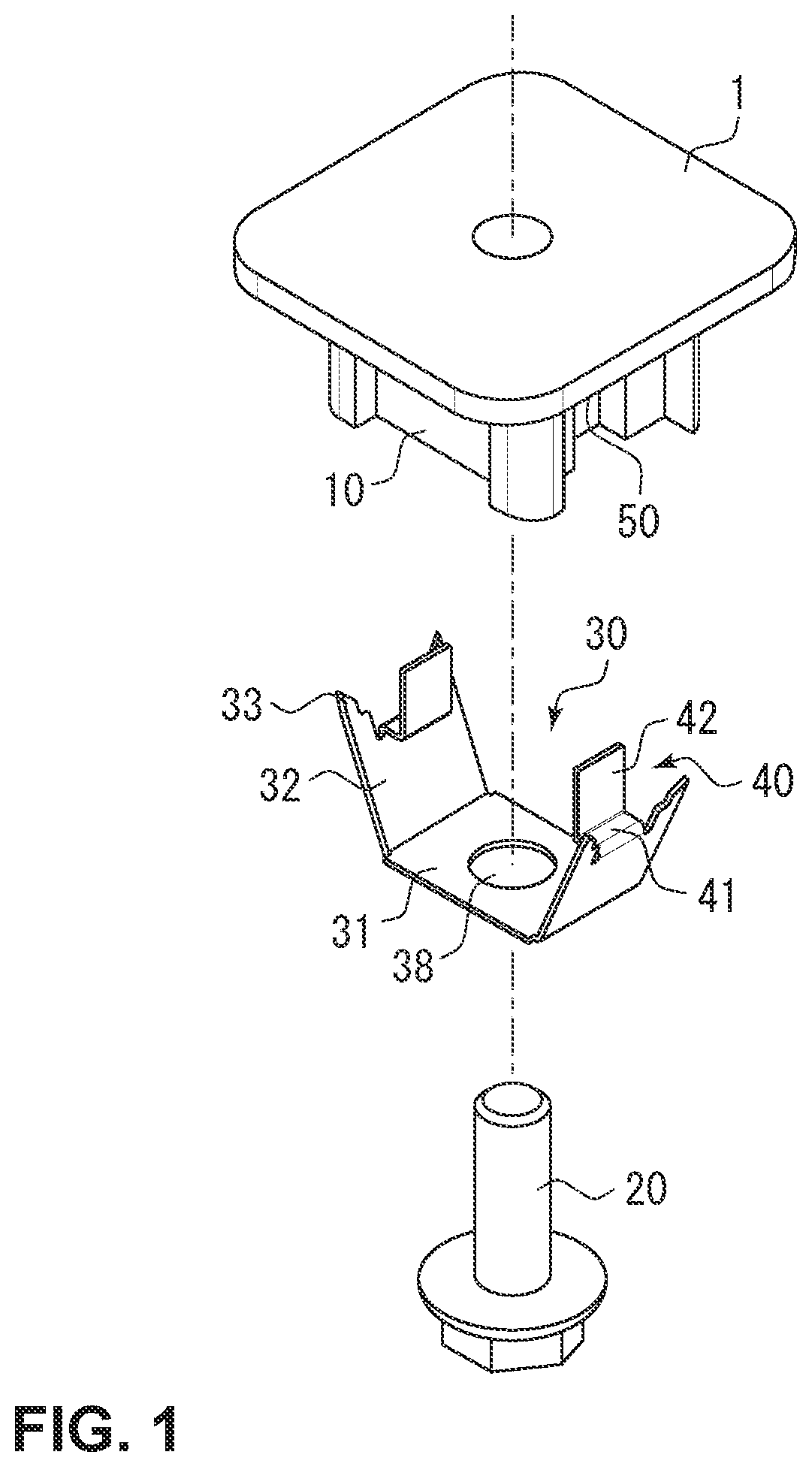Patent US12104635 Figure 1 – Roof-mounted antenna mounting structure