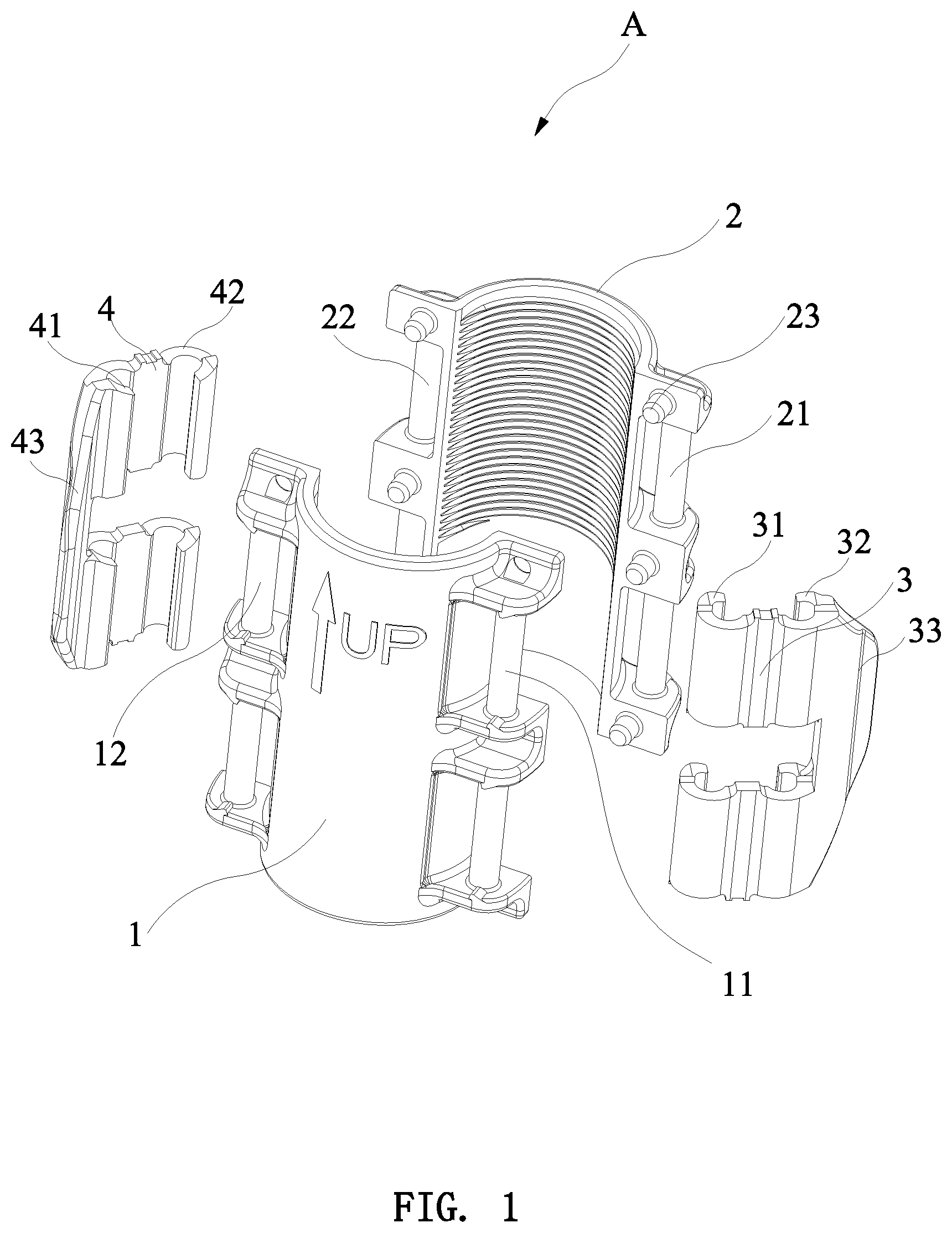 Patent US12104636 — Quick release and quick installation nut — Figure 1