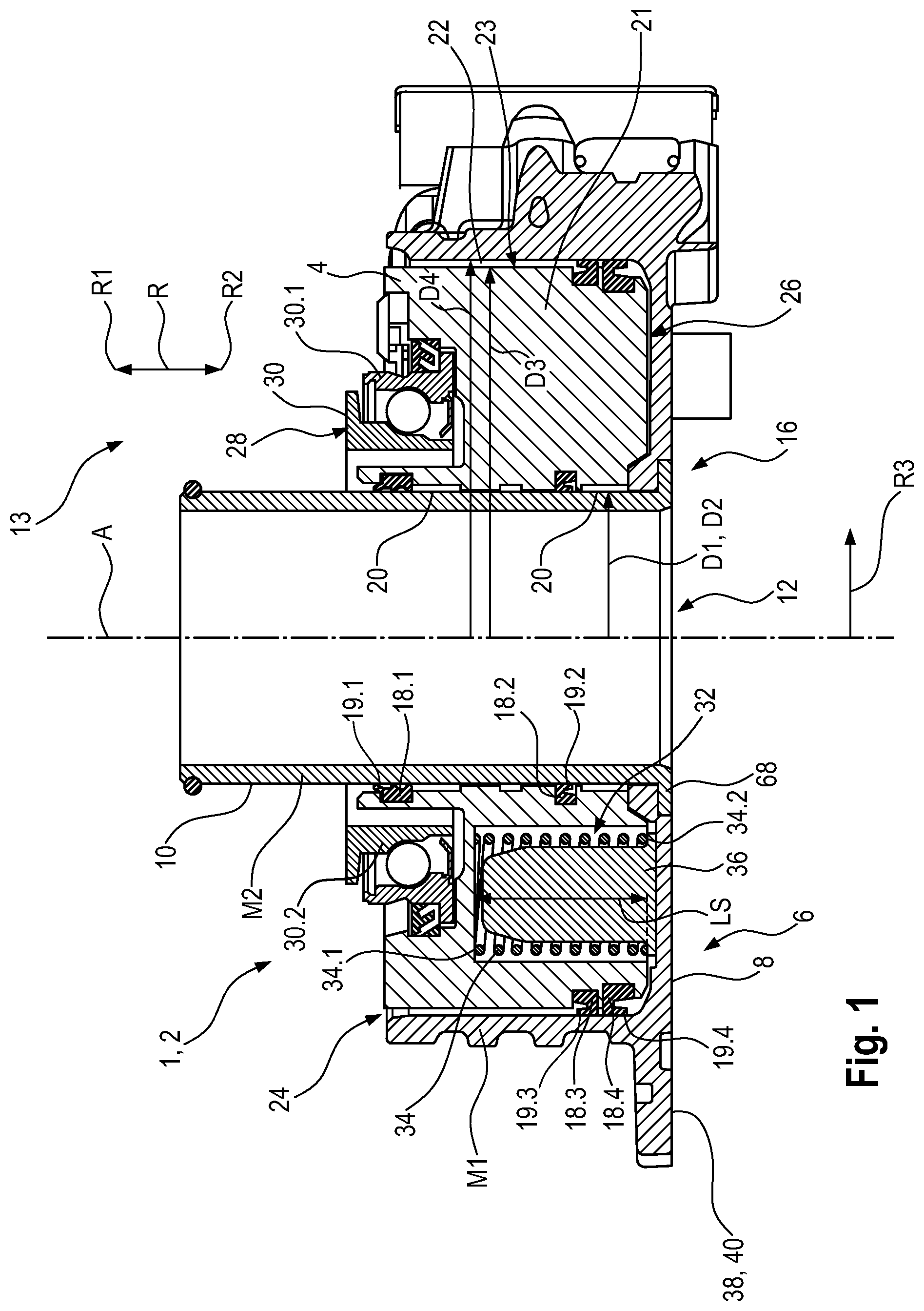 Patent US12104658 — Pneumatic actuator — Figure 1