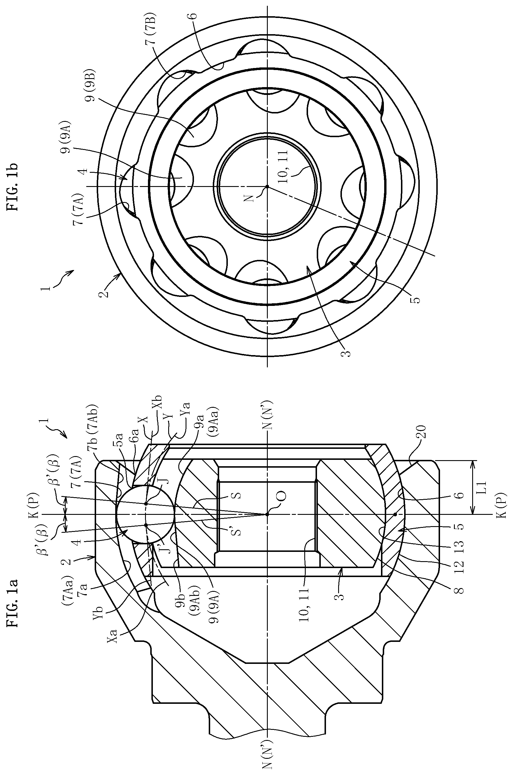 Patent US12104661 — Fixed type constant velocity universal joint — Figure 1