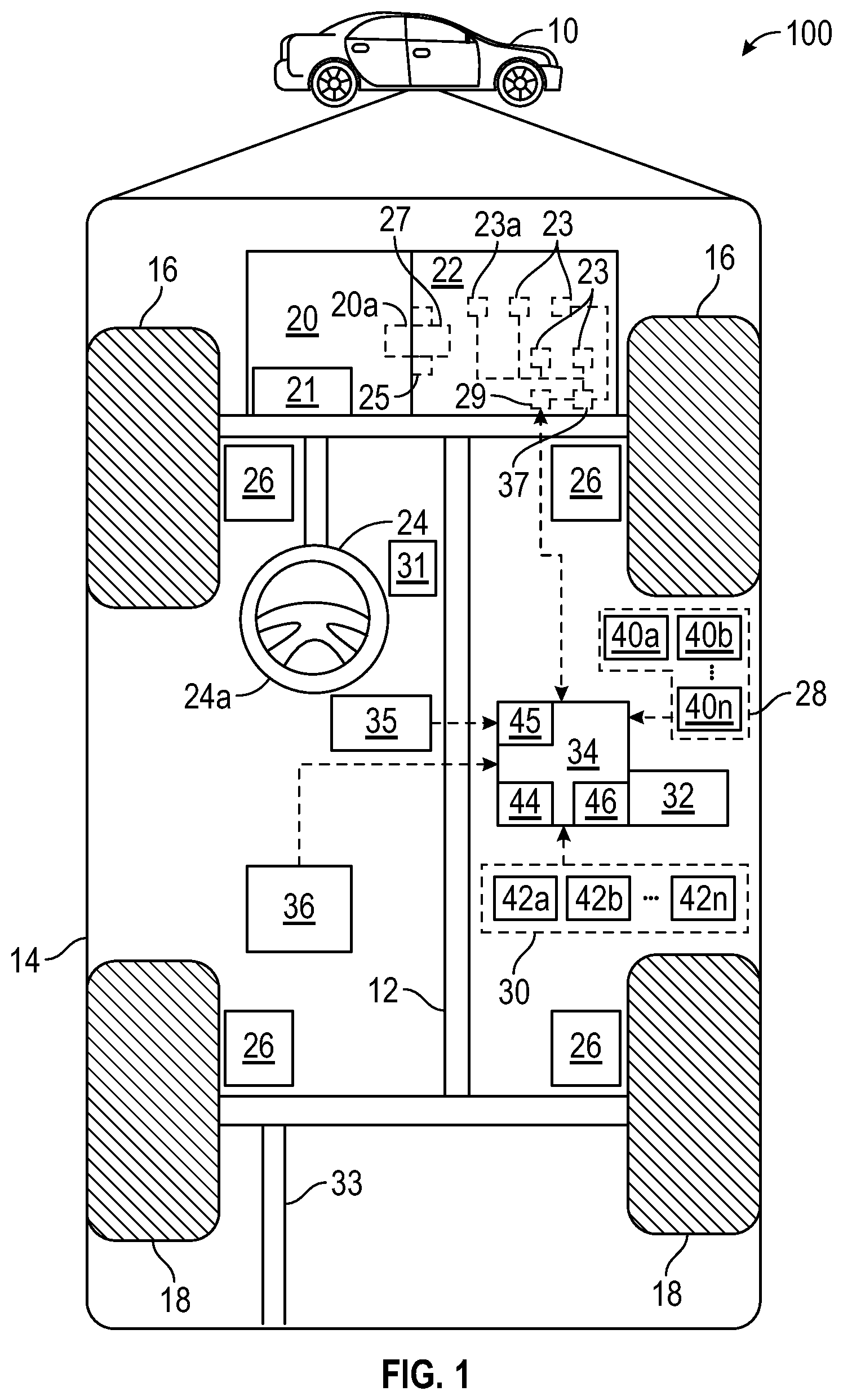 Patent US12104664 Figure 1 – Systems and methods for protecting a selectable one-way clutch of a transmission from high slip-speed engagements