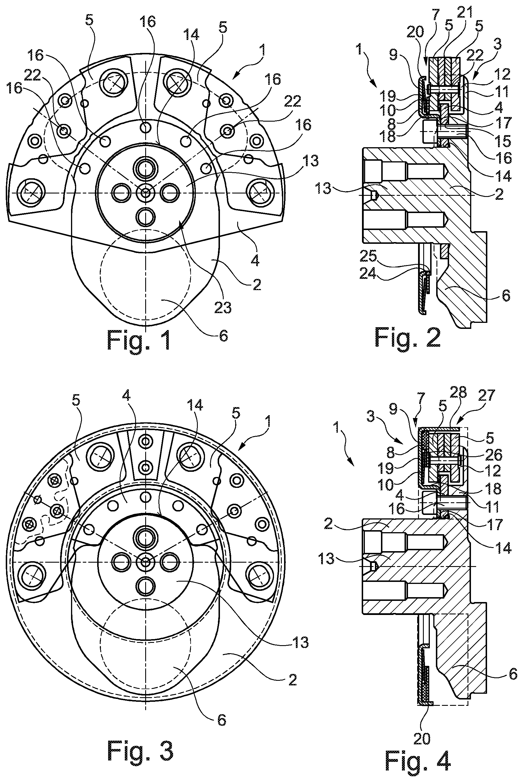 Patent US12104671 Figure 1 – Crankshaft assembly with a centrifugal pendulum attached to the crankshaft