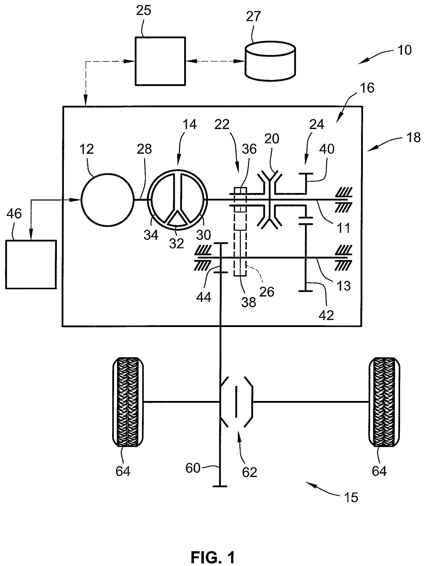 Patent US12104682 — Hydraulic system and control logic for torque converter assemblies — Figure 1