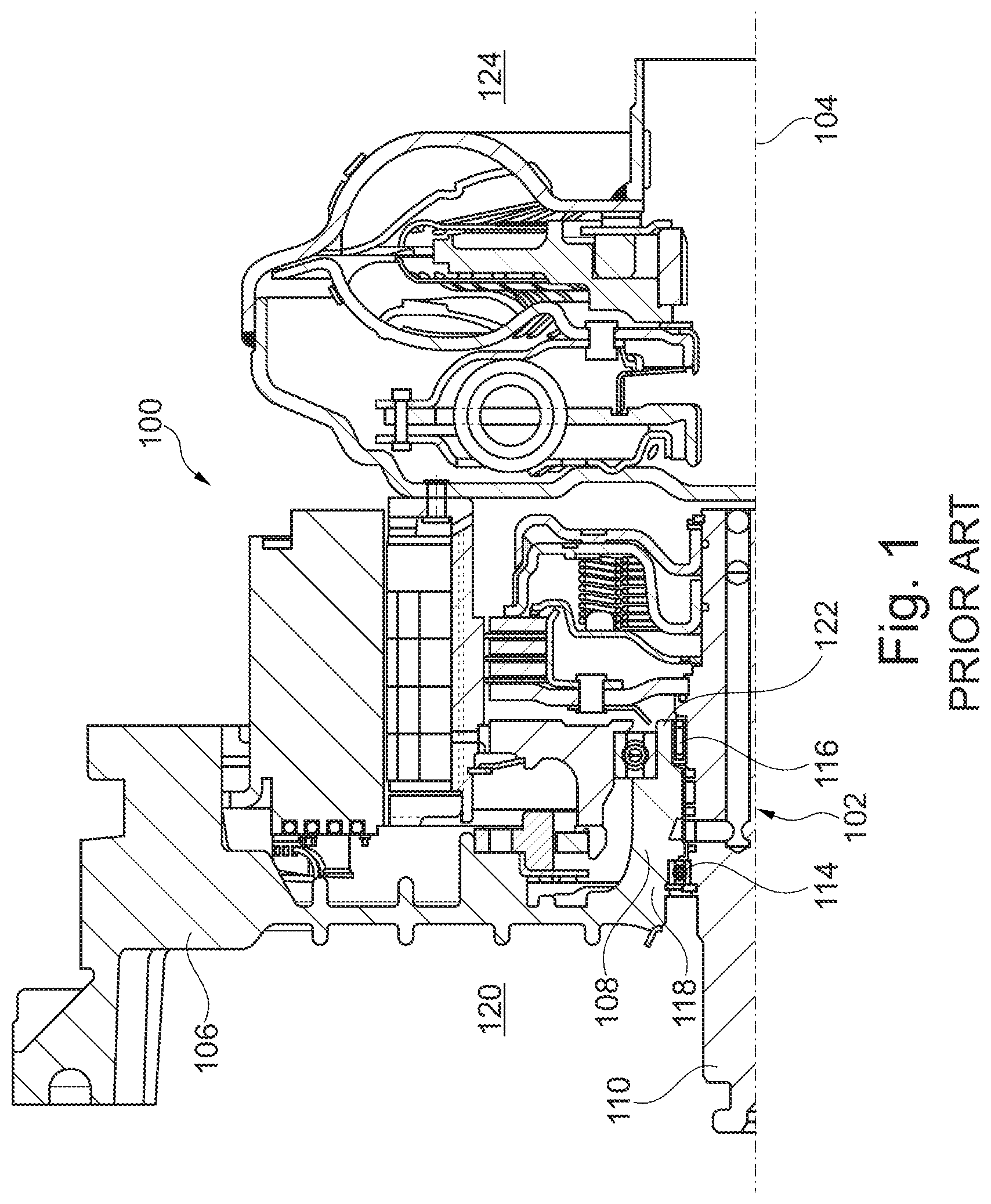 Patent US12104688 — Hybrid module shaft assembly — Figure 1