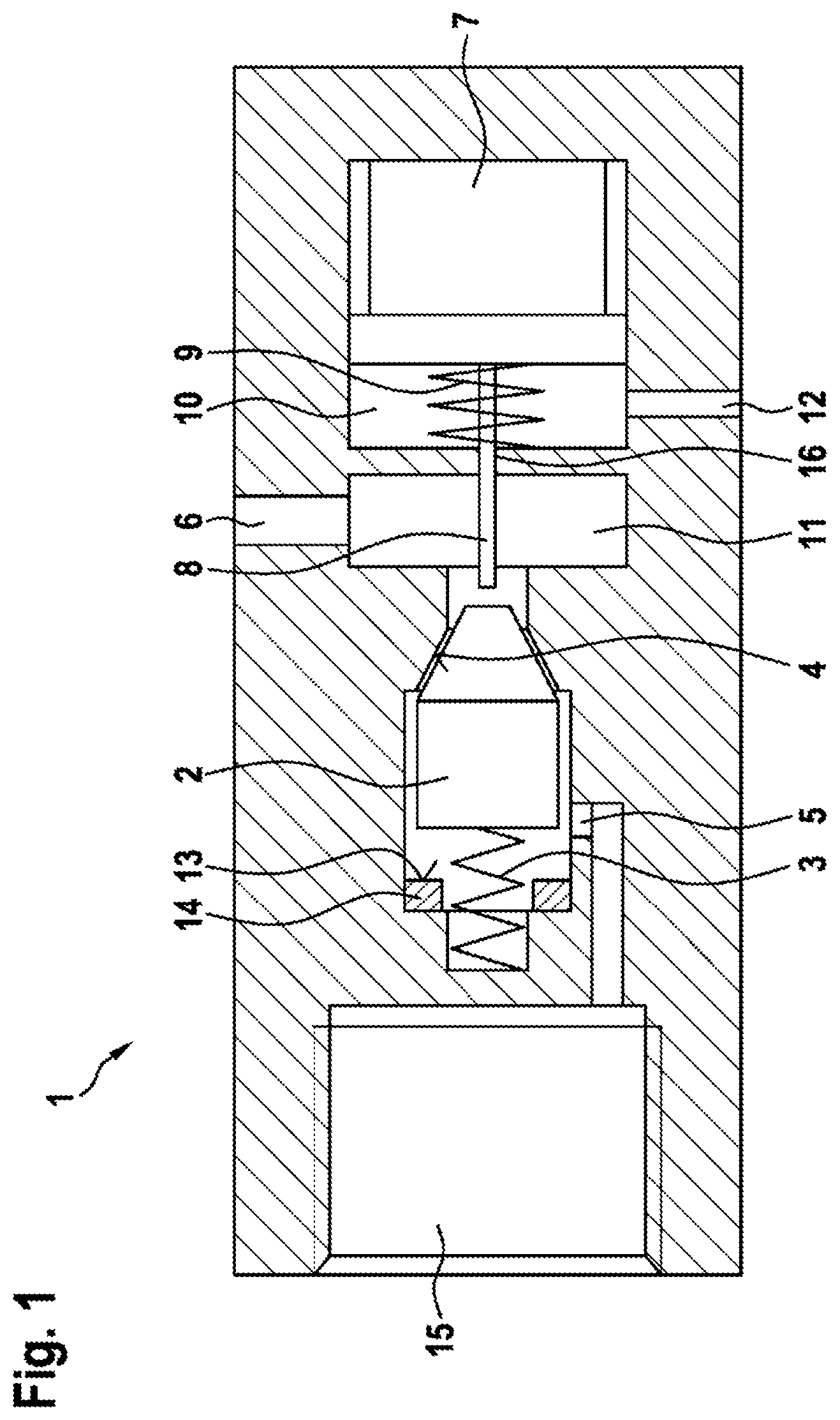 Patent US12104700 — Shut-off valve for a pressurized-gas vessel, pressurized-gas vessel — Figure 1