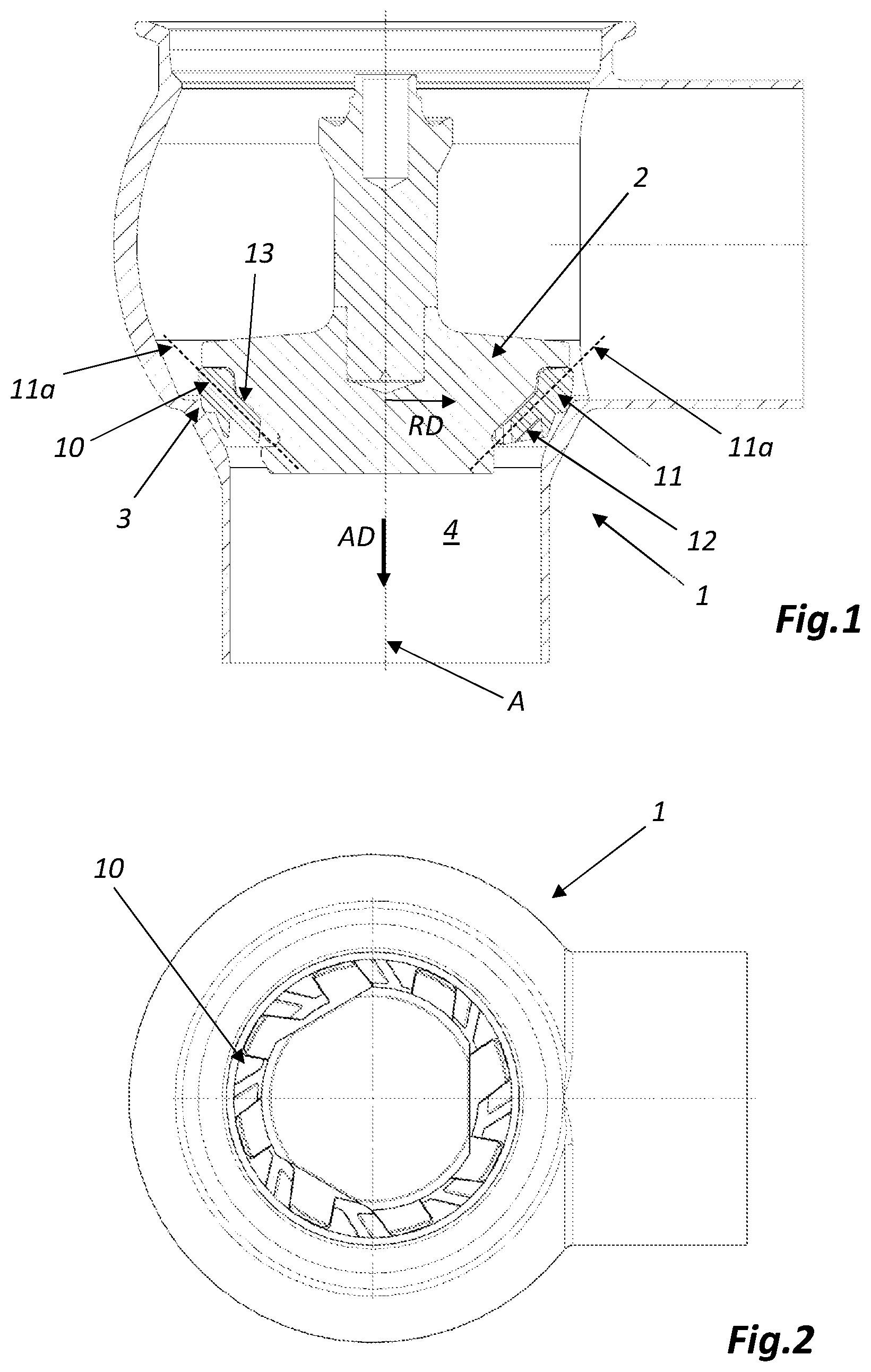 Patent US12104702 — Gasket, fluid flow control valve and method of cleaning such a valve — Figure 1