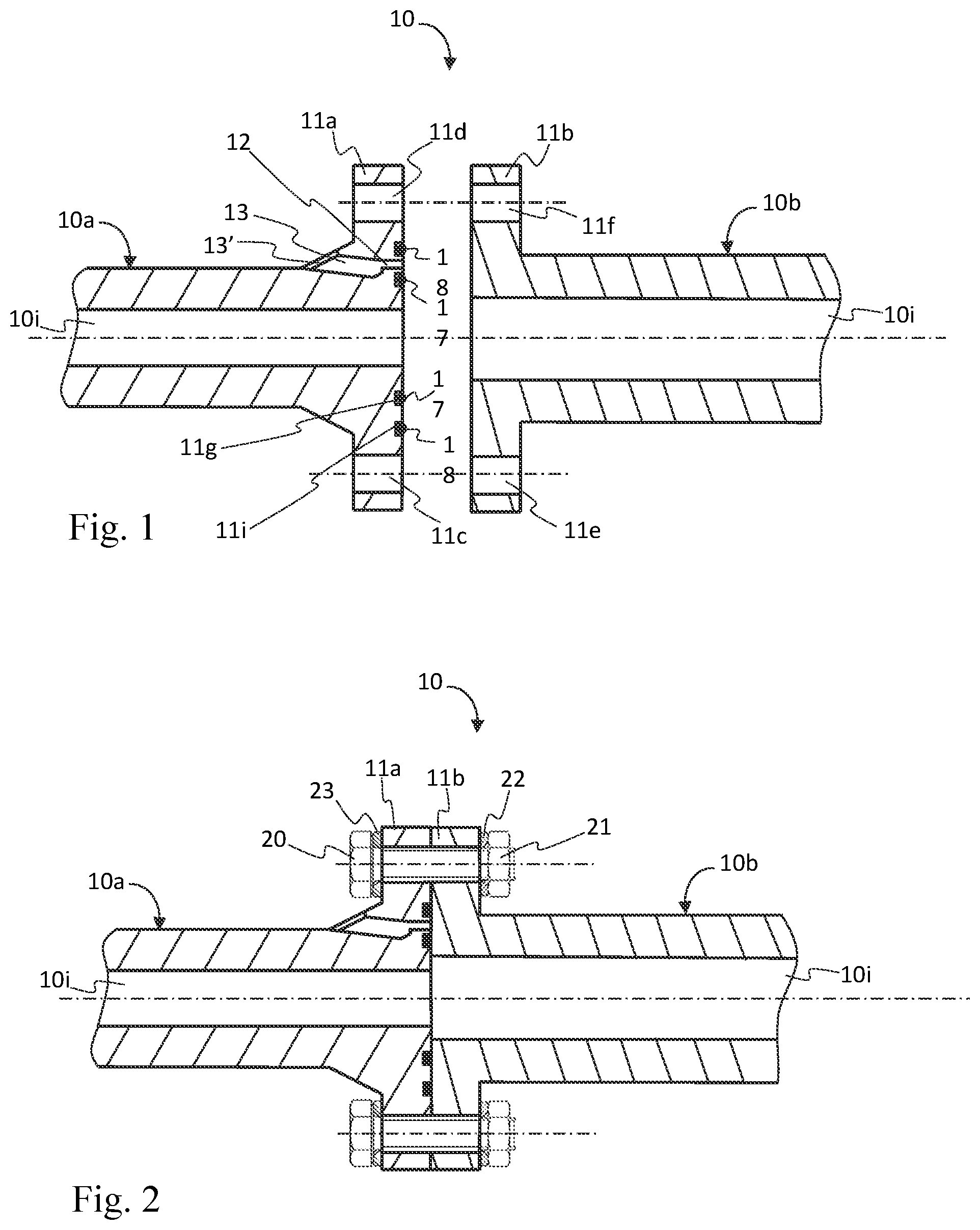 Patent US12104724 — Optimized connection assembly between two portions of a cryogenic line, comprising a double sealing barrier, a fluid expansion chamber and a detector for detecting the presence of the fluid in said chamber — Figure 1