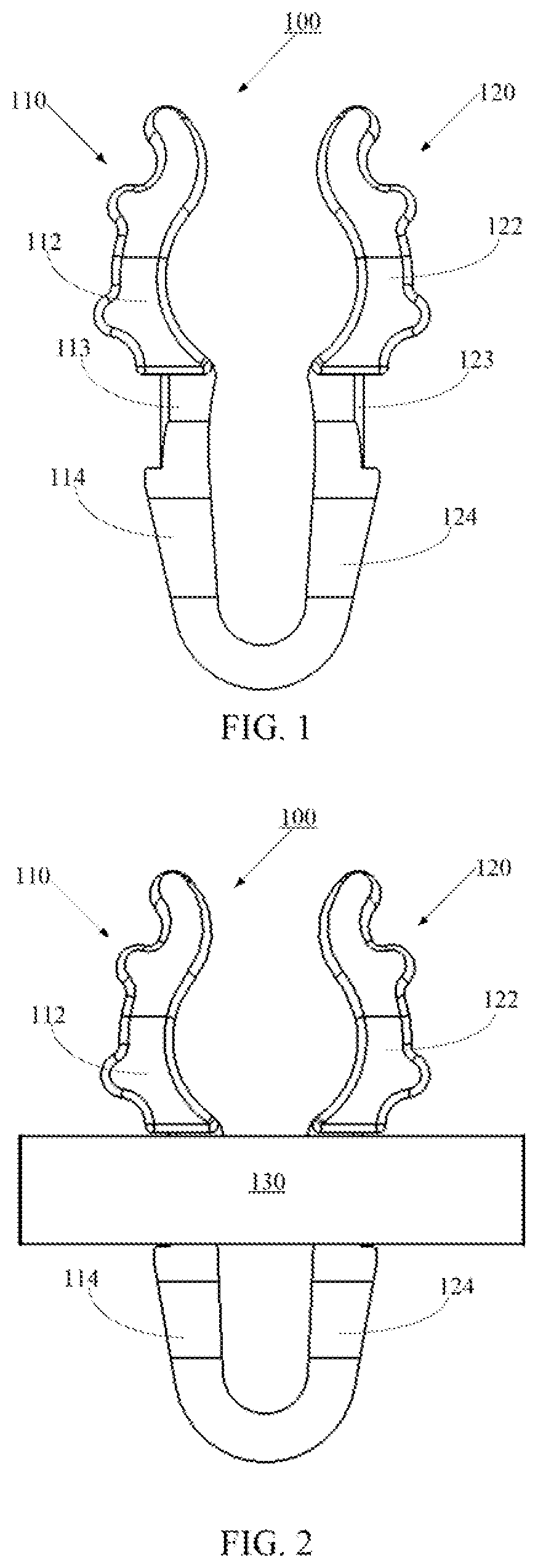 Patent US12104725 Figure 1 – Cable fixing device and antenna
