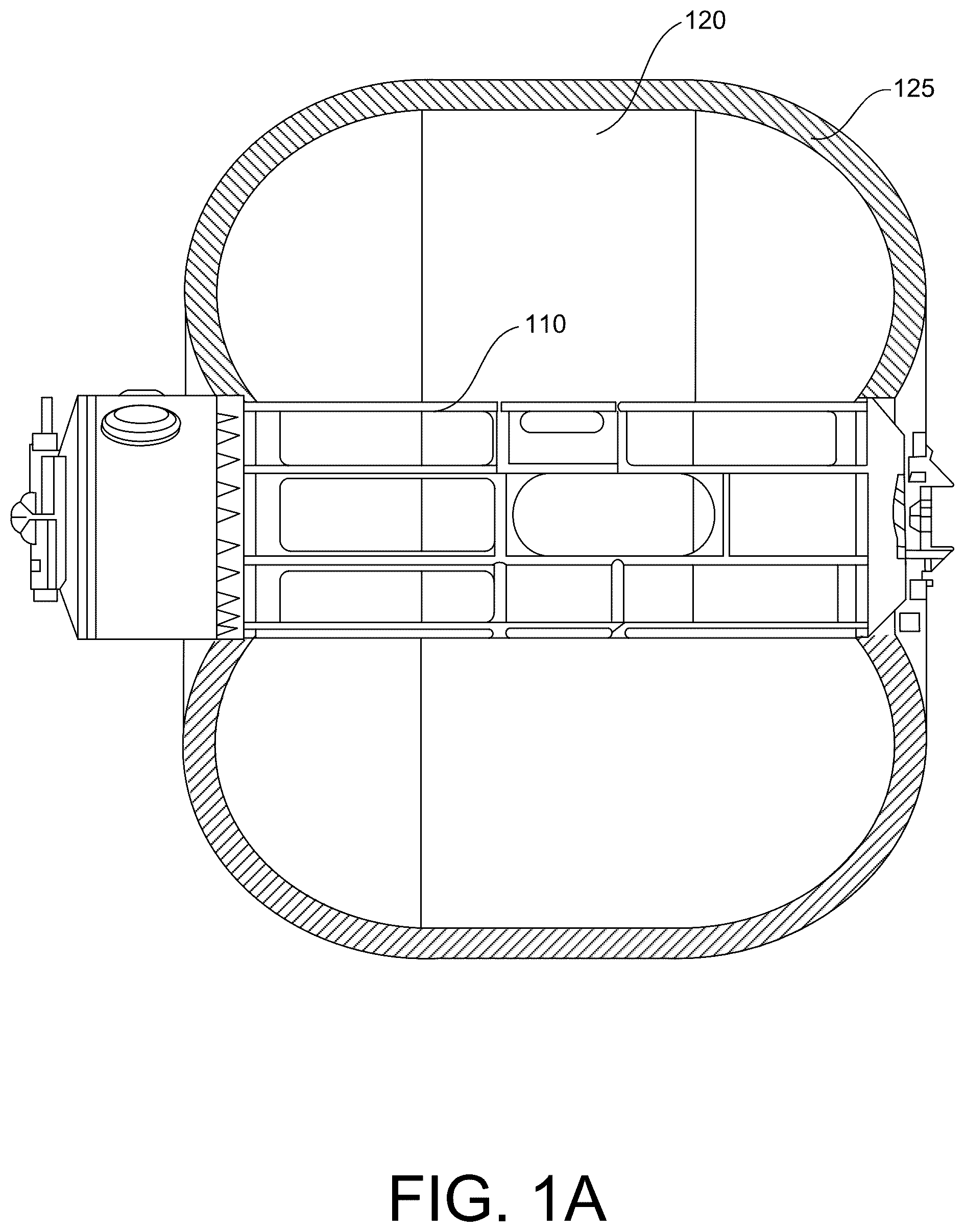 Patent US12104745 — Mounting flange and bracket for a space habitat — Figure 1
